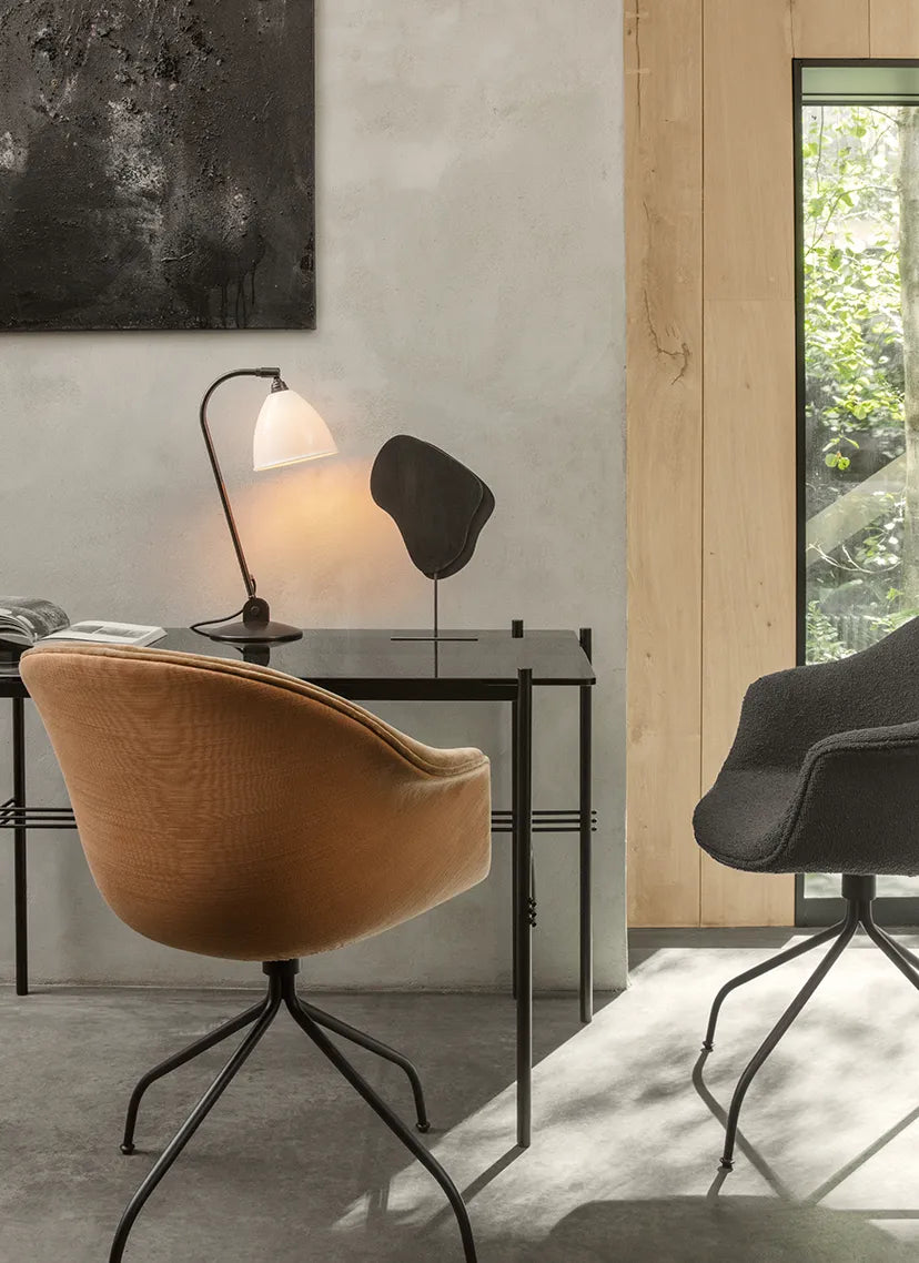 Tafellamp BESTLITE BL2 messing met porseleinen kap