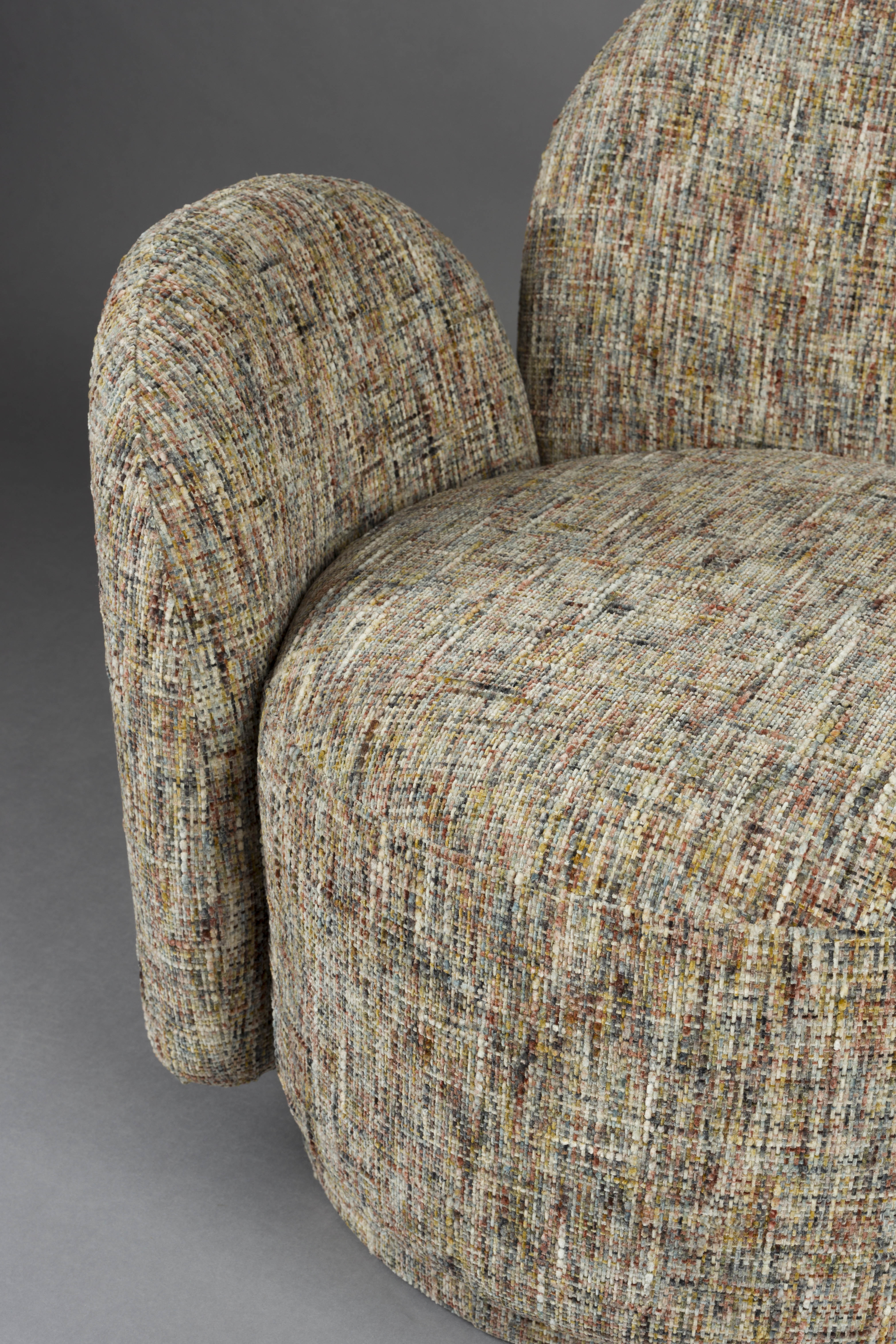 Draaistoel ROSE bruin gemêleerd