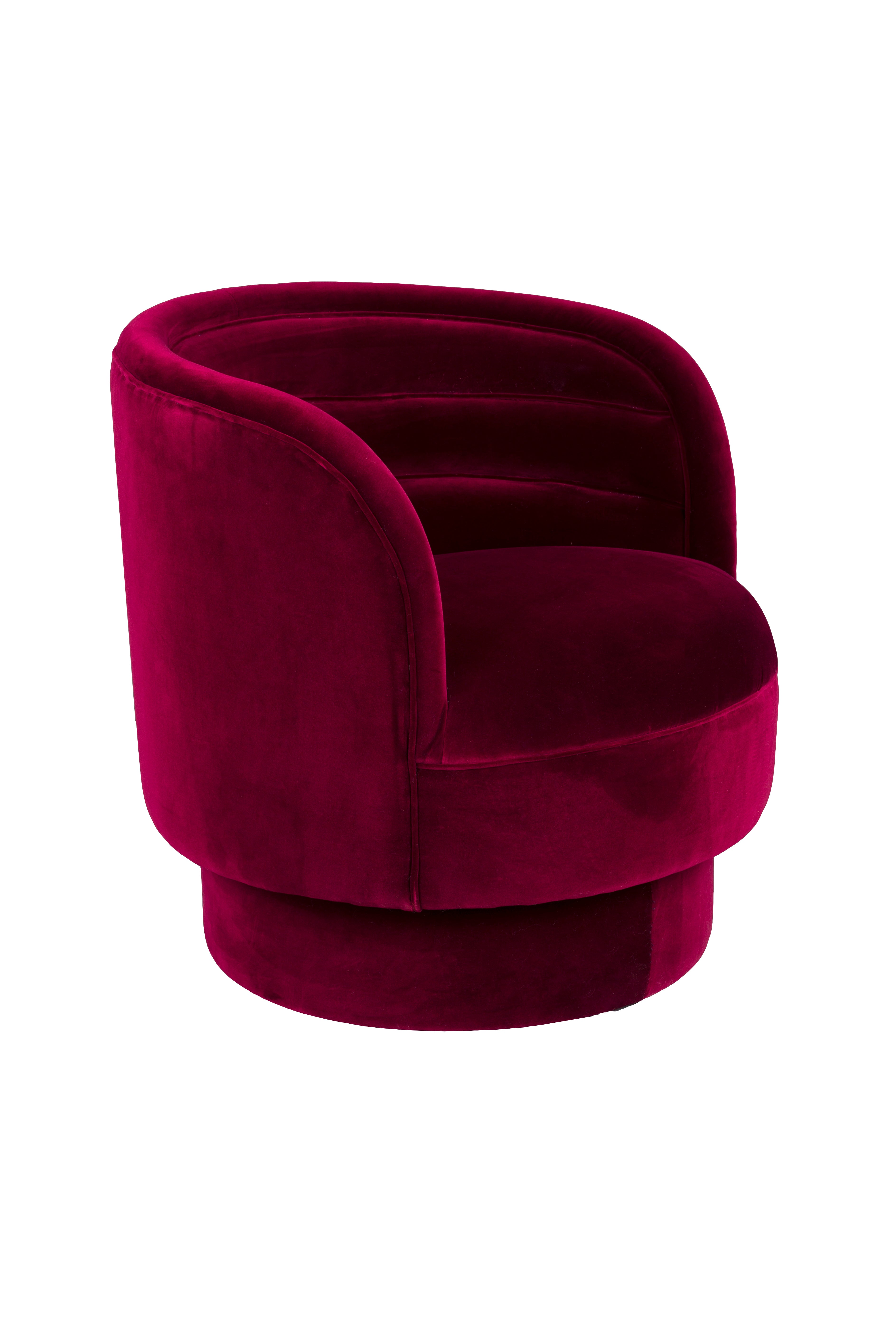 DOROTHY swivel armchair dark fuchsia