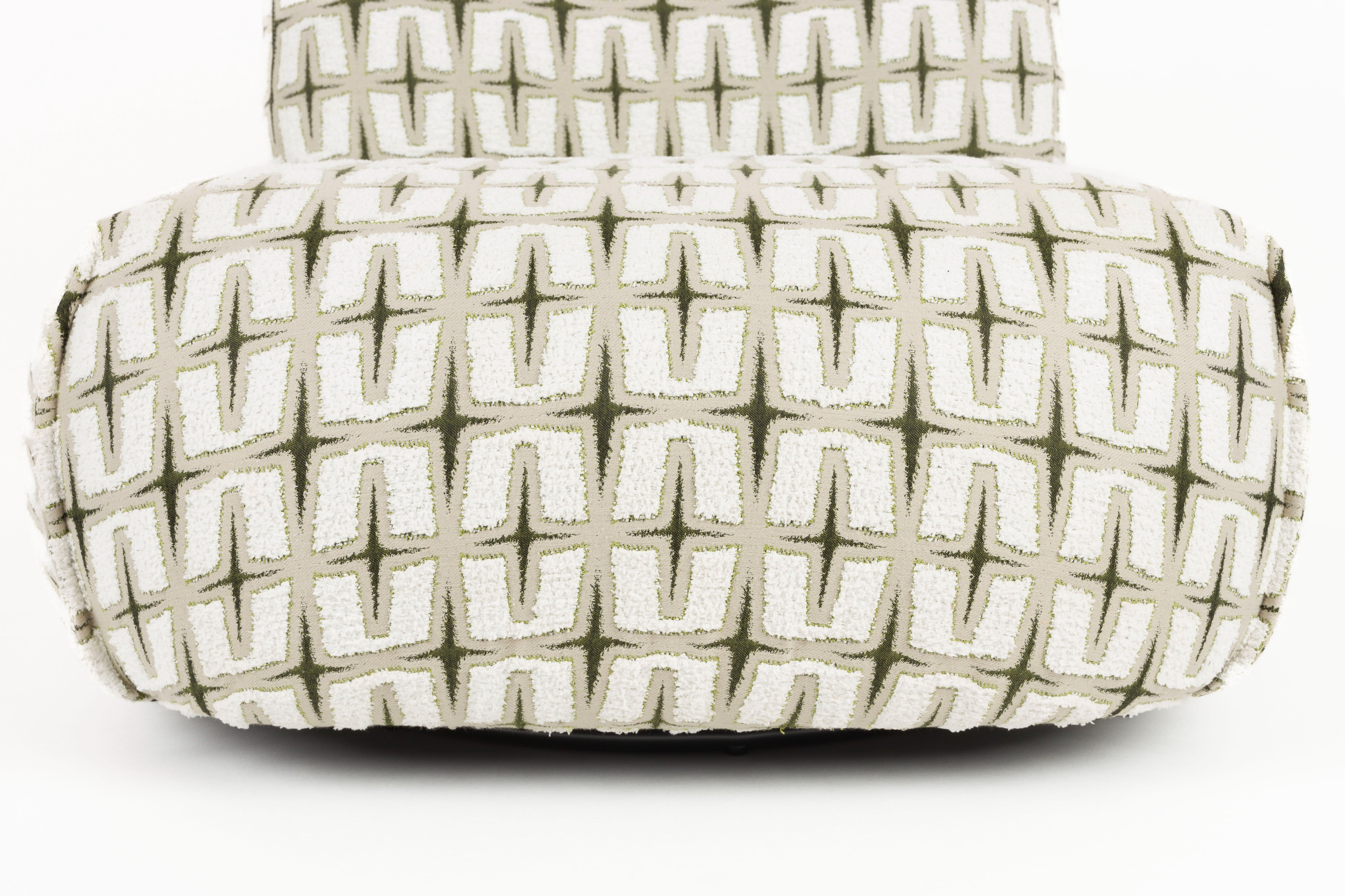 Beiger RITZ Sessel mit geometrischem Muster