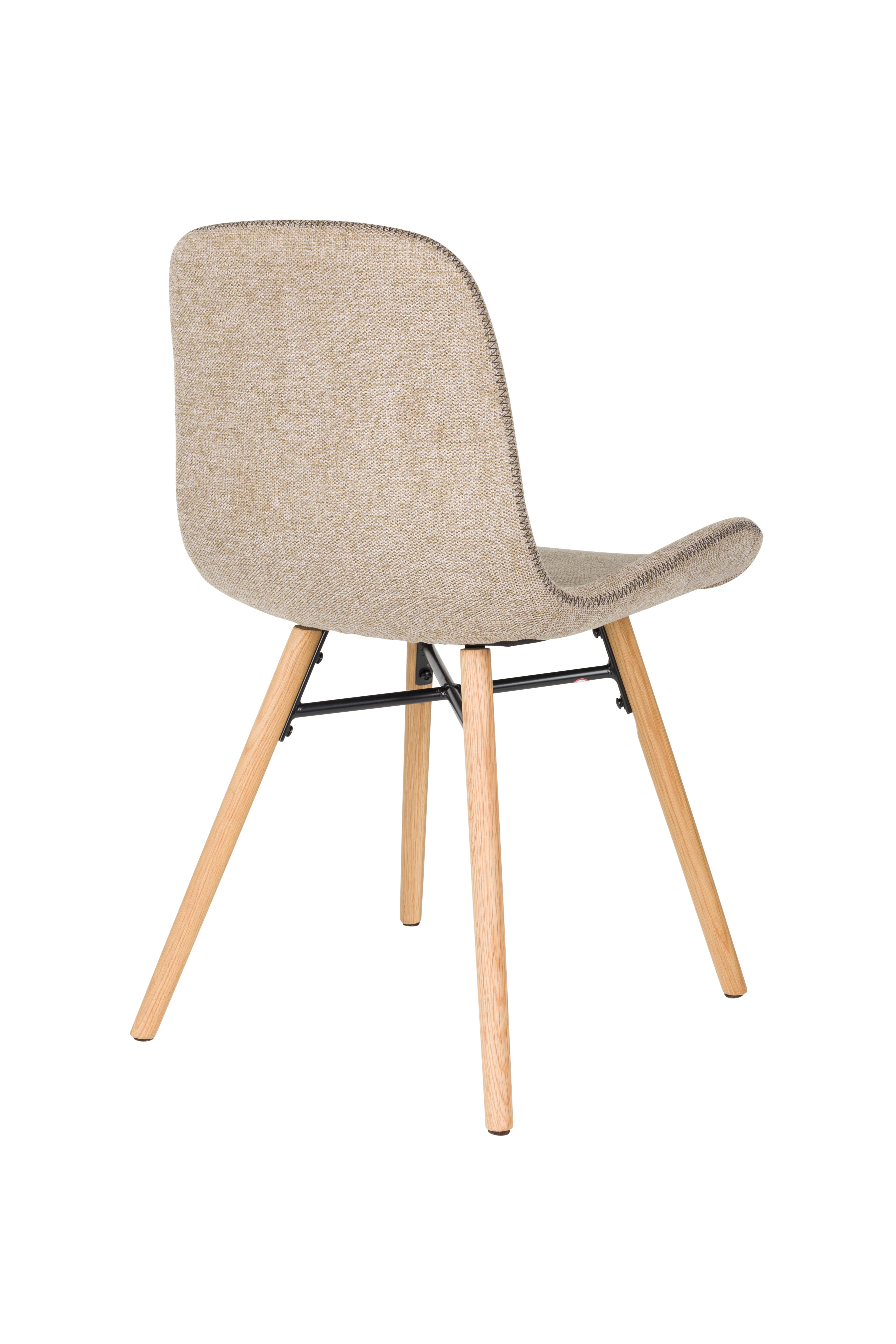 Stoel LESTER bruin met houten basis