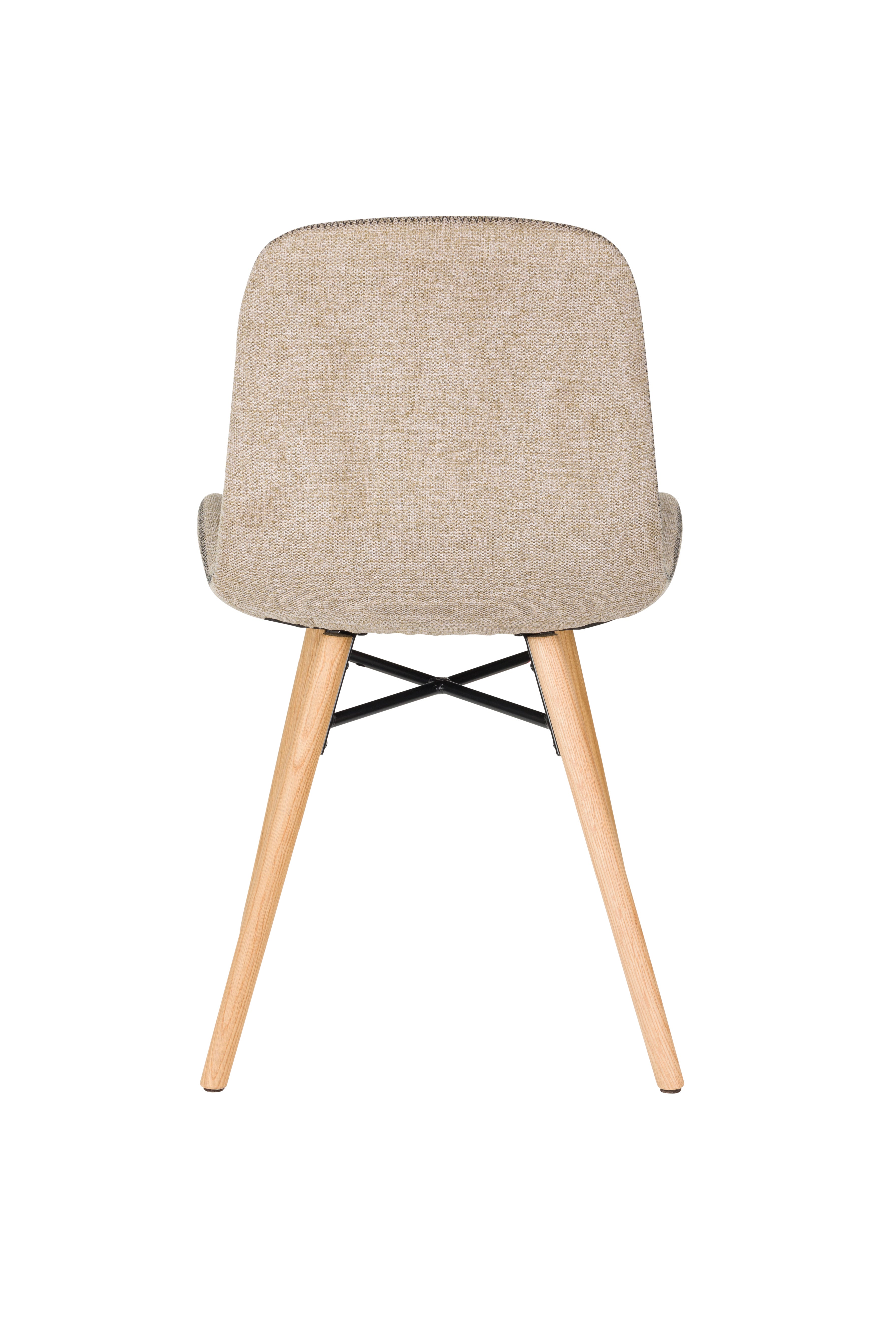 Stoel LESTER bruin met houten basis