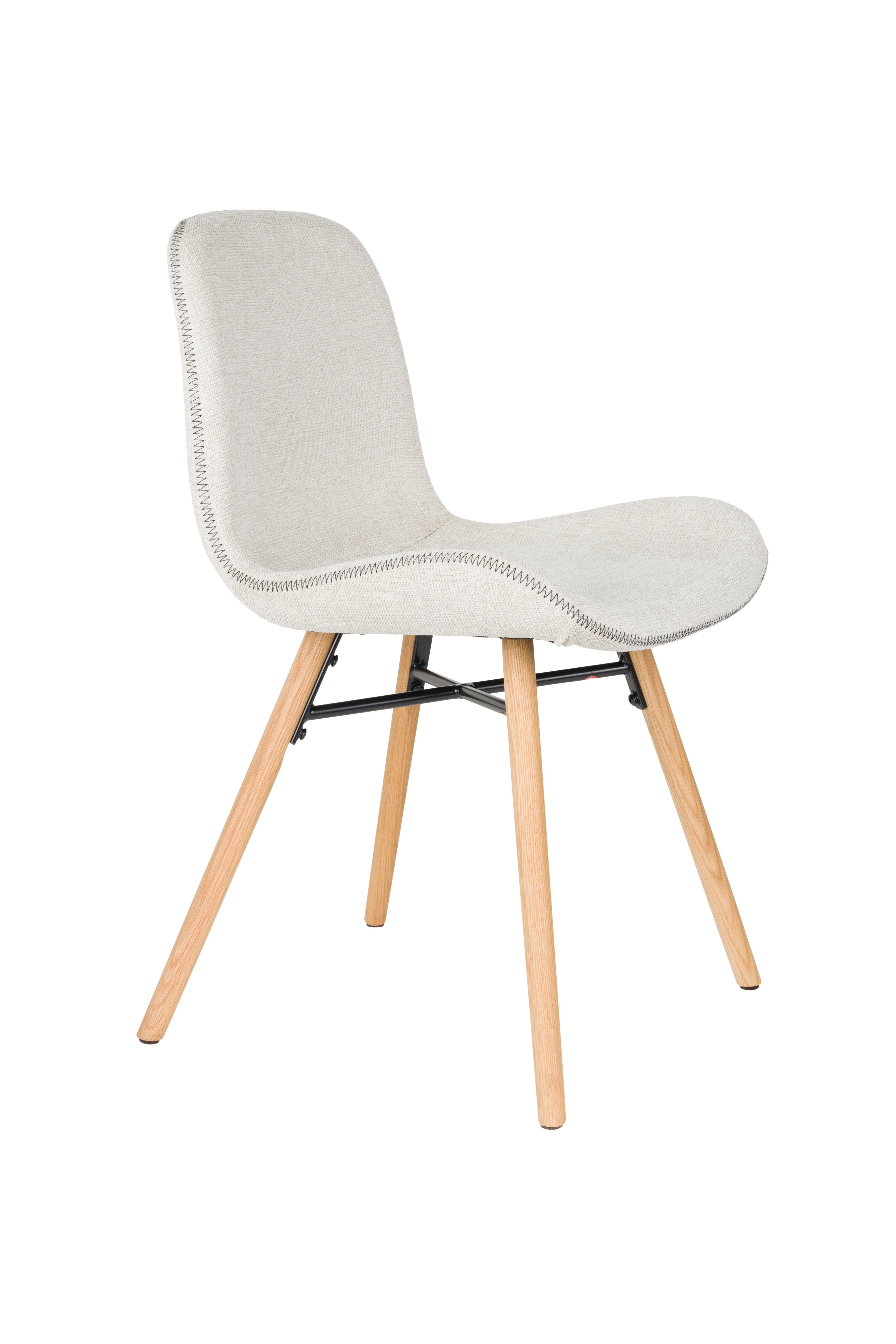 Stuhl LESTER beige mit Holzgestell