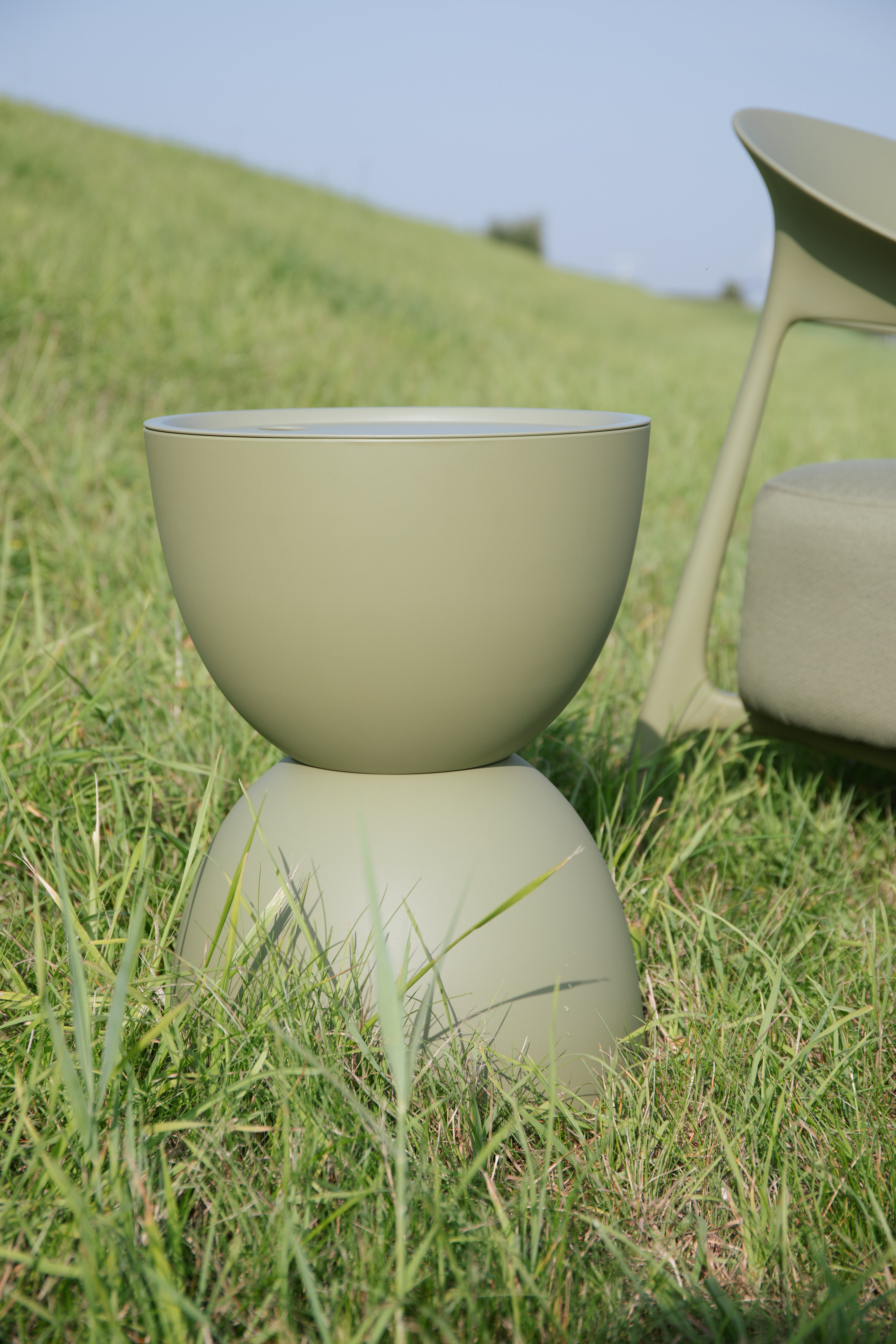 MARA Green Garden Table with Storage