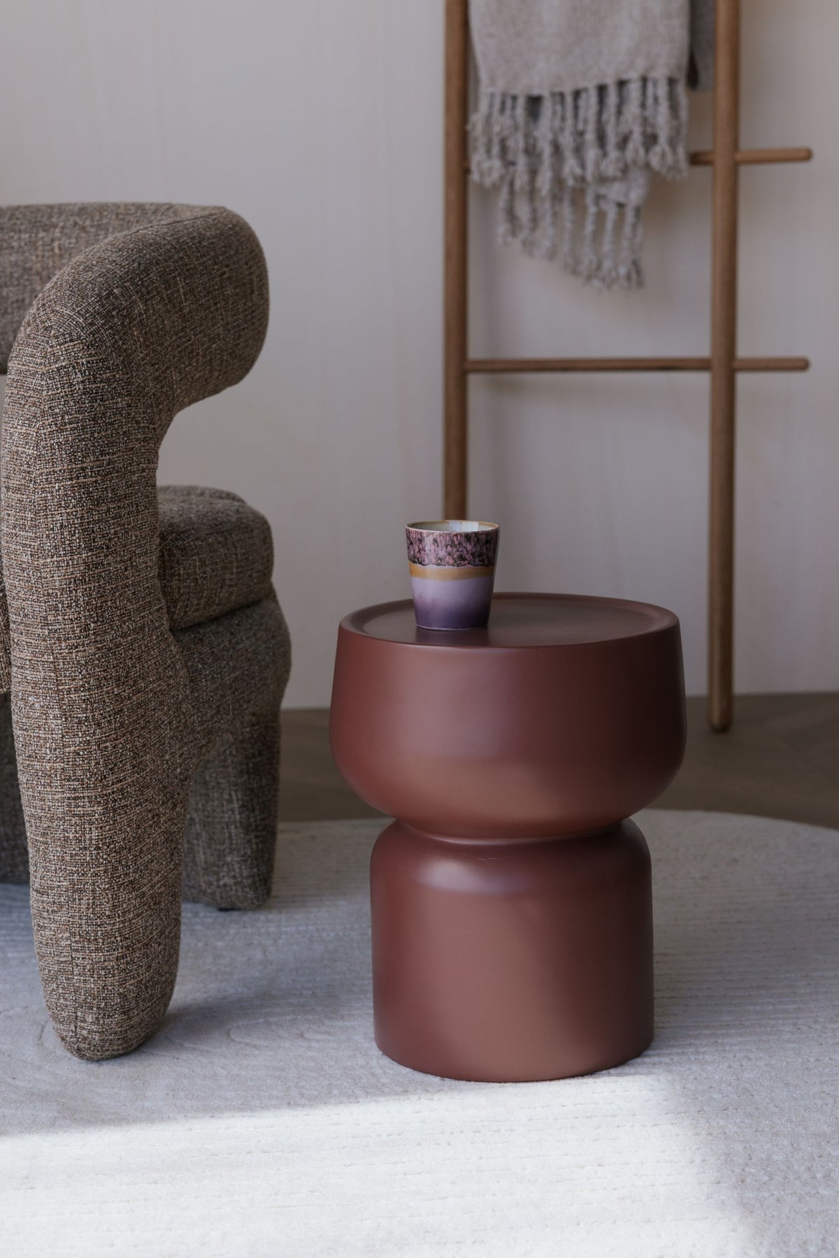 Stolik boczny ELINE terakota – ujęcie 8