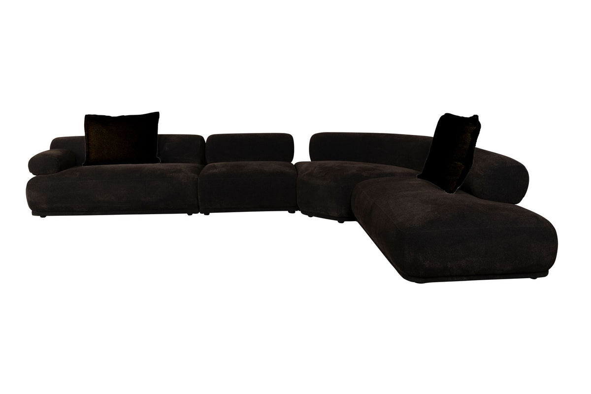 Sofa 7,5-osobowa REMBRANDT ciemnobrązowy lewostronny – ujęcie 2