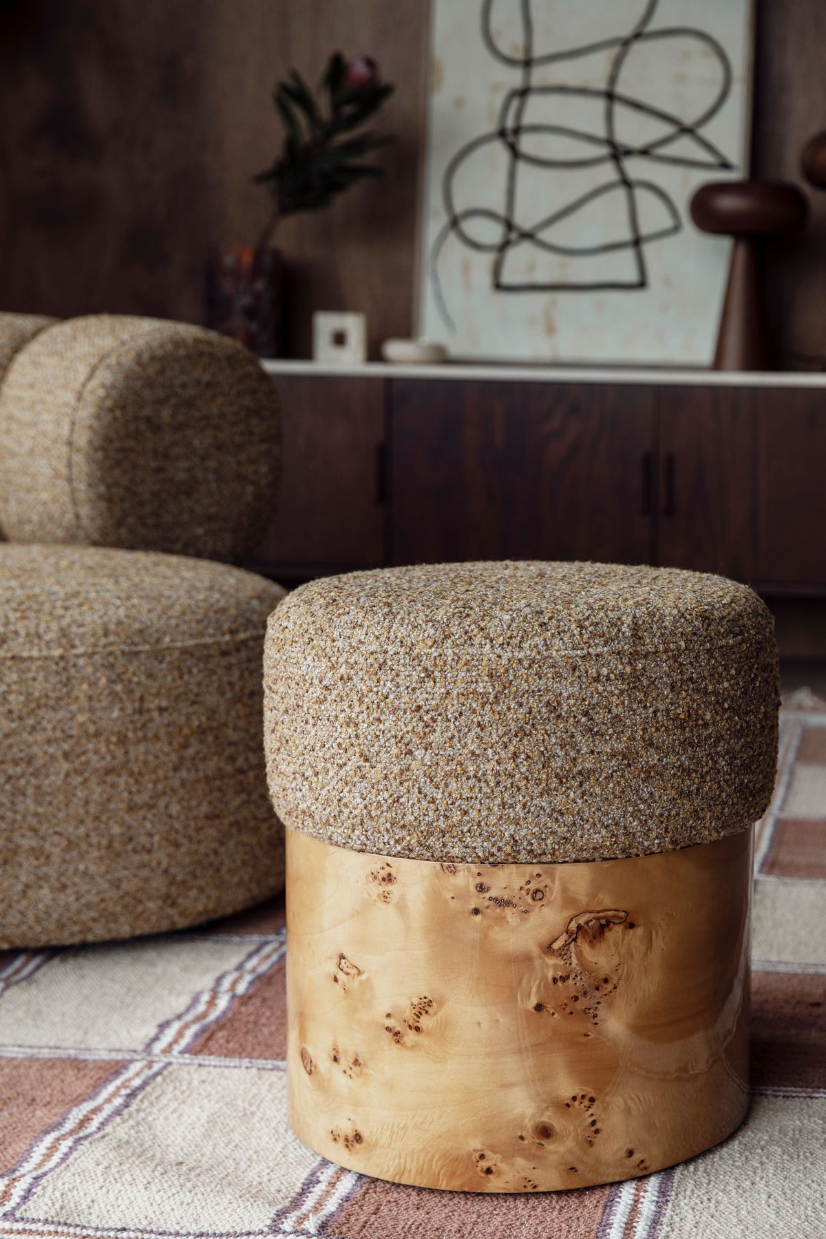 BURLIN krukje beige met wortelfineer