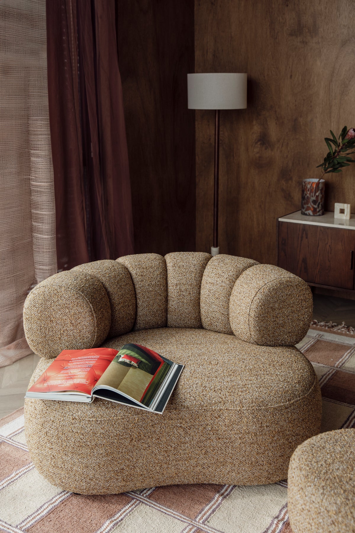 Fauteuil Duvane bruin gemêleerd