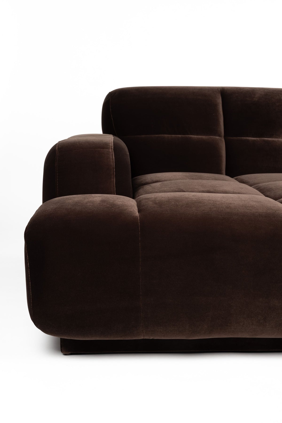 Sofa z szezlongiem HAZEL brązowy lewostronny – ujęcie 5