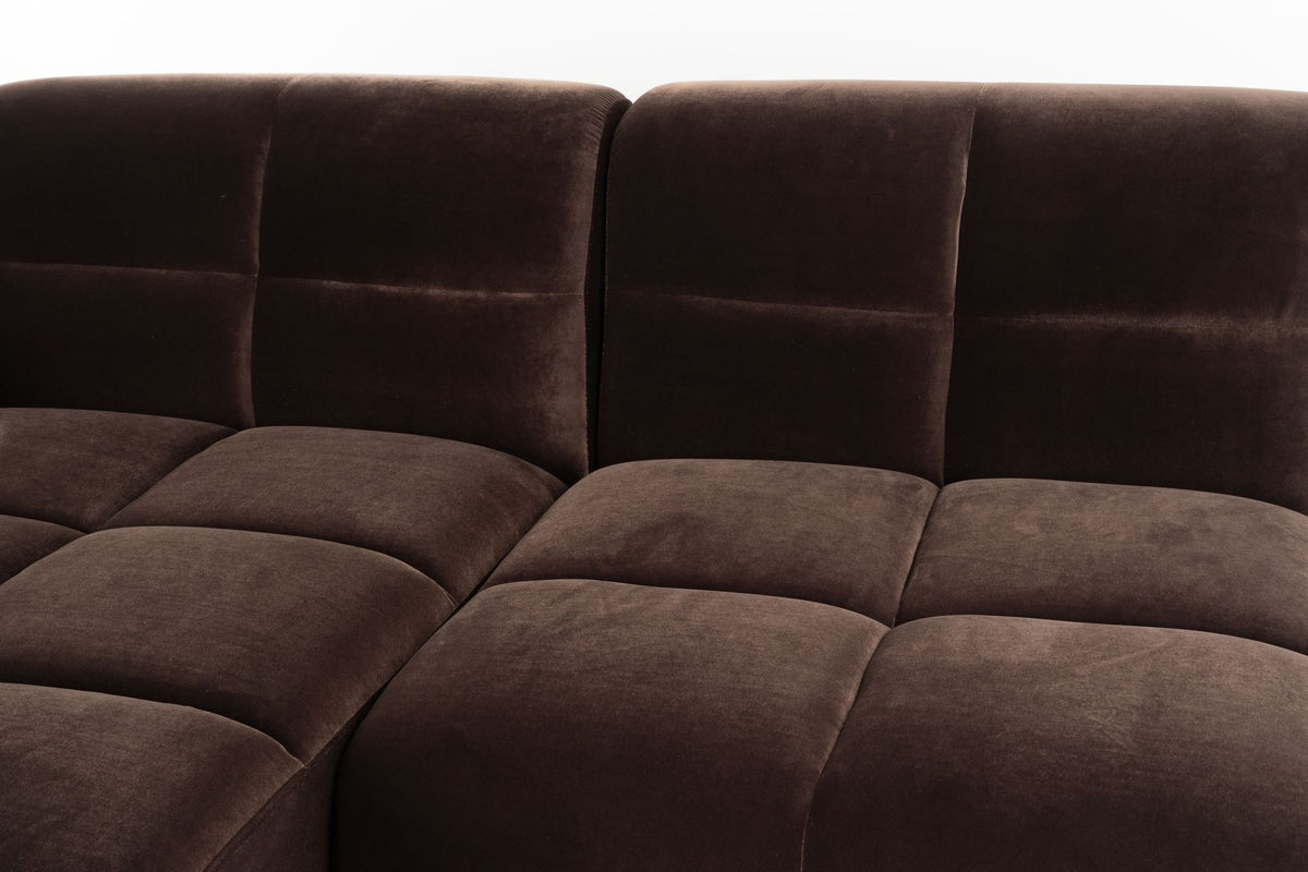 Sofa 6-osobowa HAZEL brązowy lewostronny – ujęcie 6