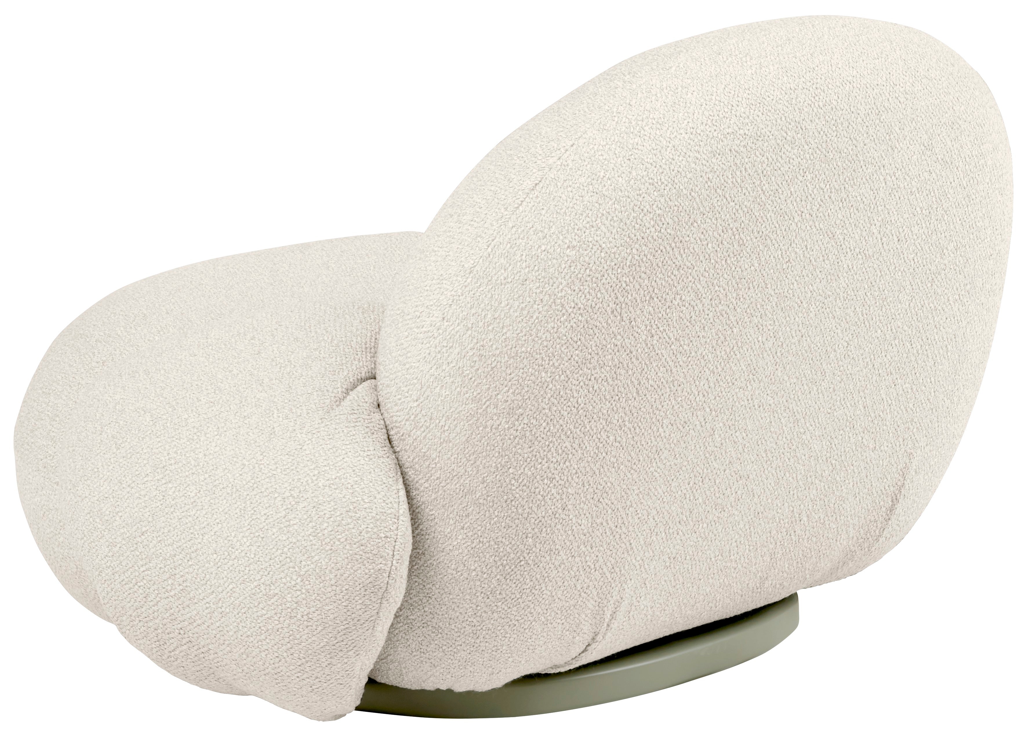 Außenstuhl mit Armlehnen PACHA gepolstert mit goldenem Fuß