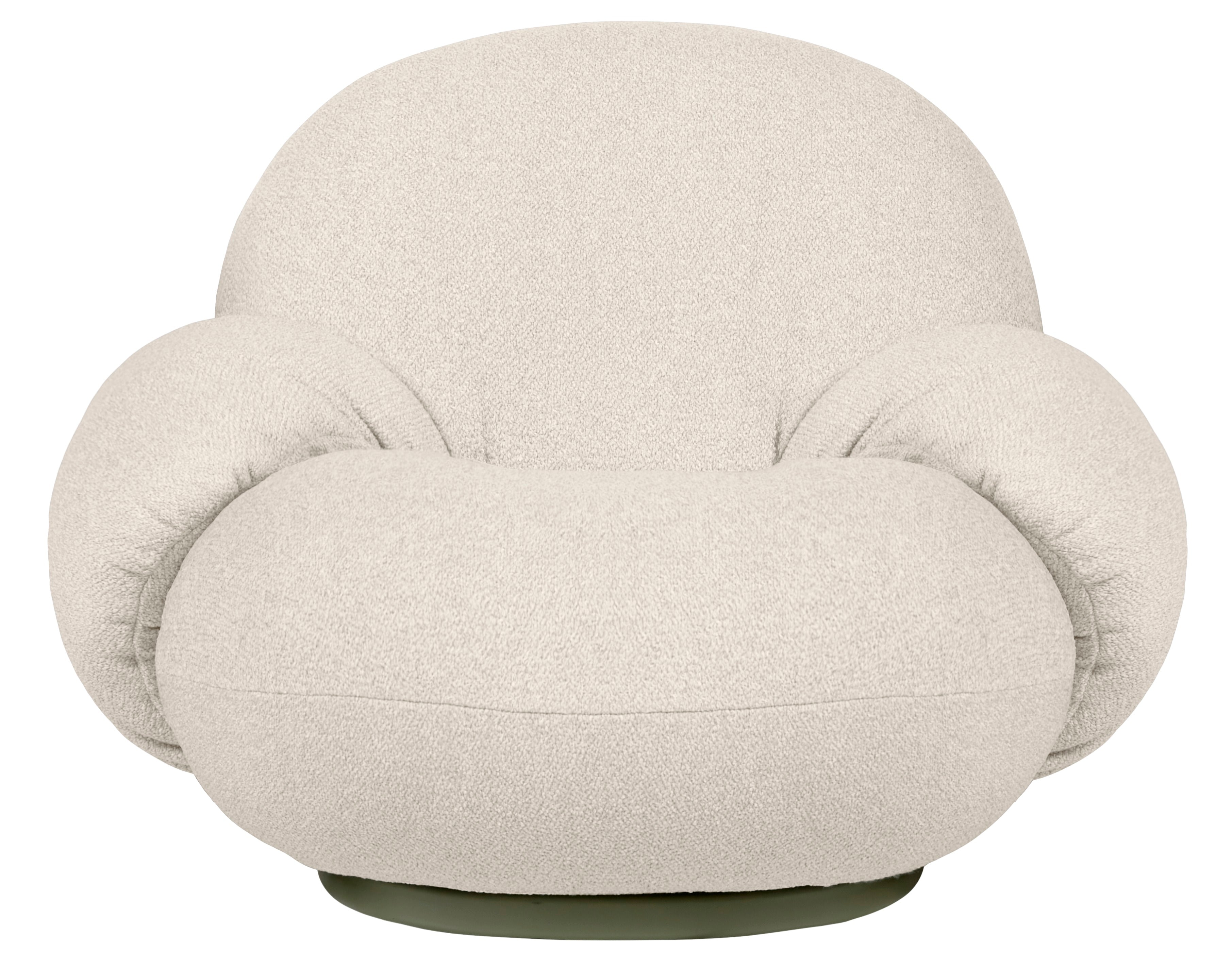 Außenstuhl mit Armlehnen PACHA gepolstert mit goldenem Fuß