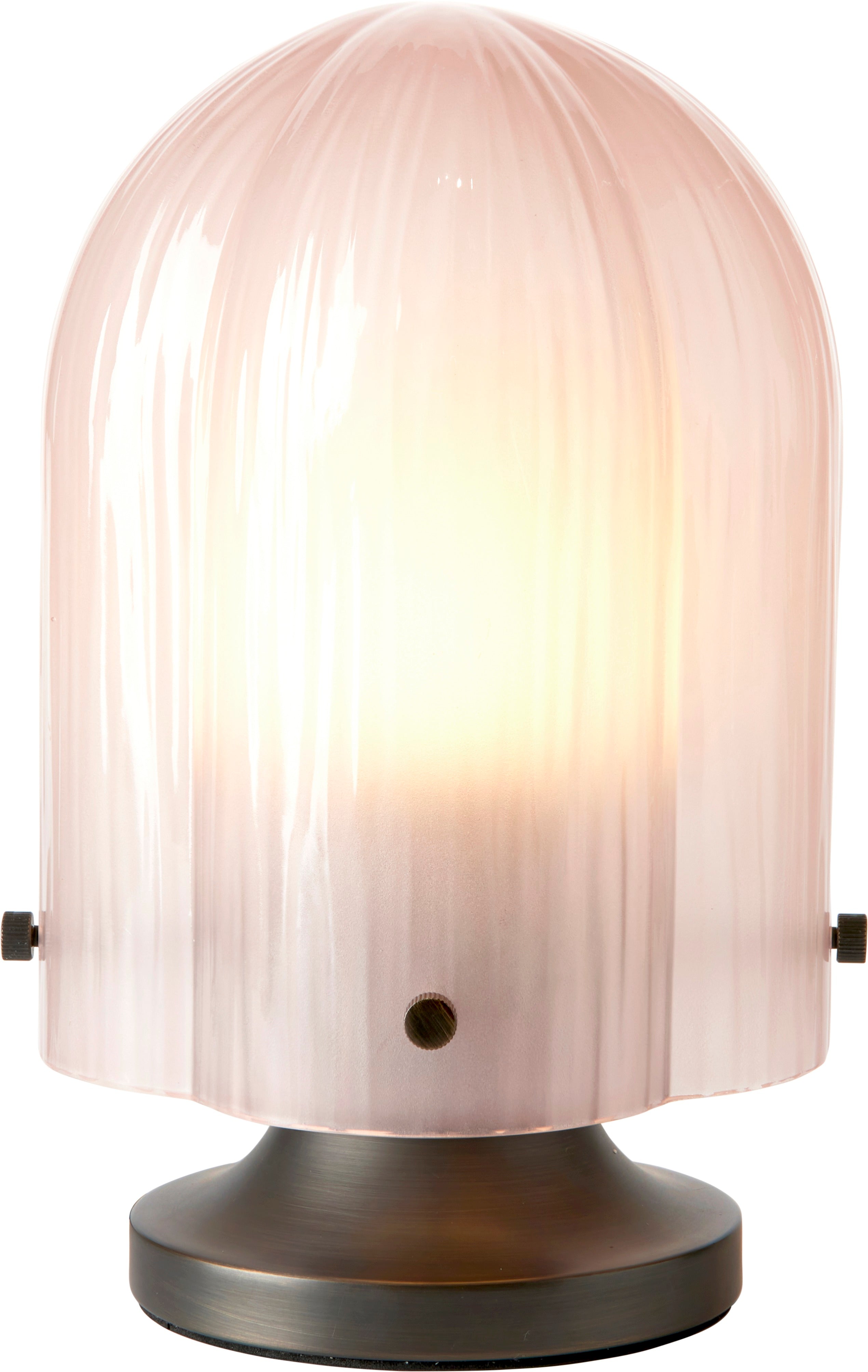 Tischlampe SEINE rosa Glas