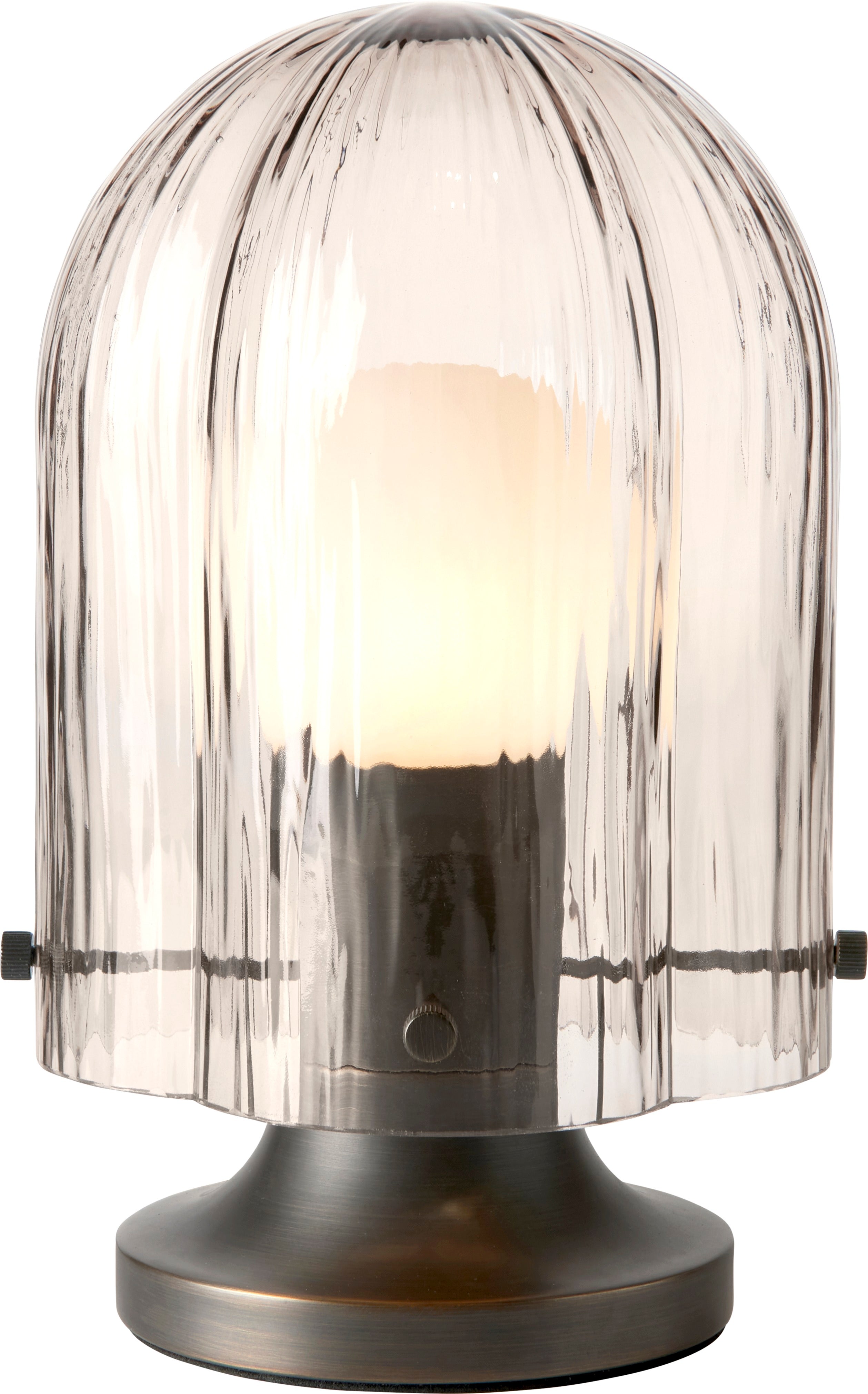 Tafellamp SEINE gerookt glas