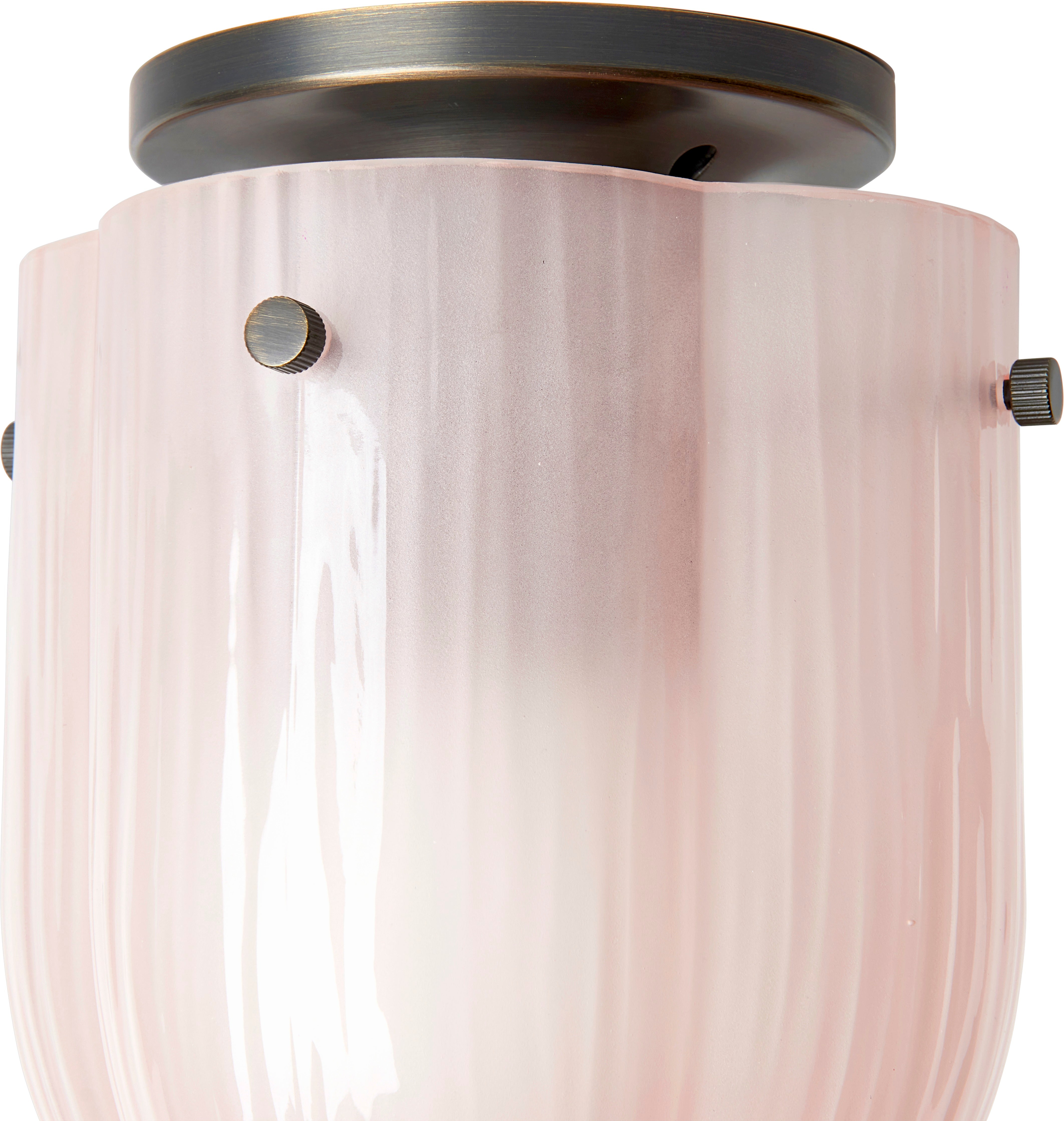 Plafondlamp SEINE roze glas