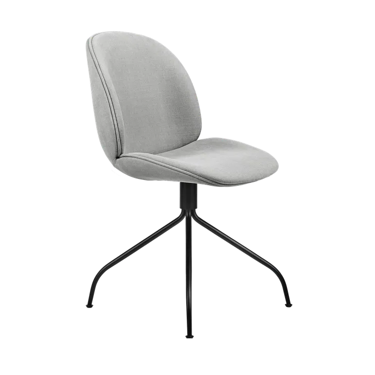 Upholstered BEETLE swivel chair with a black base