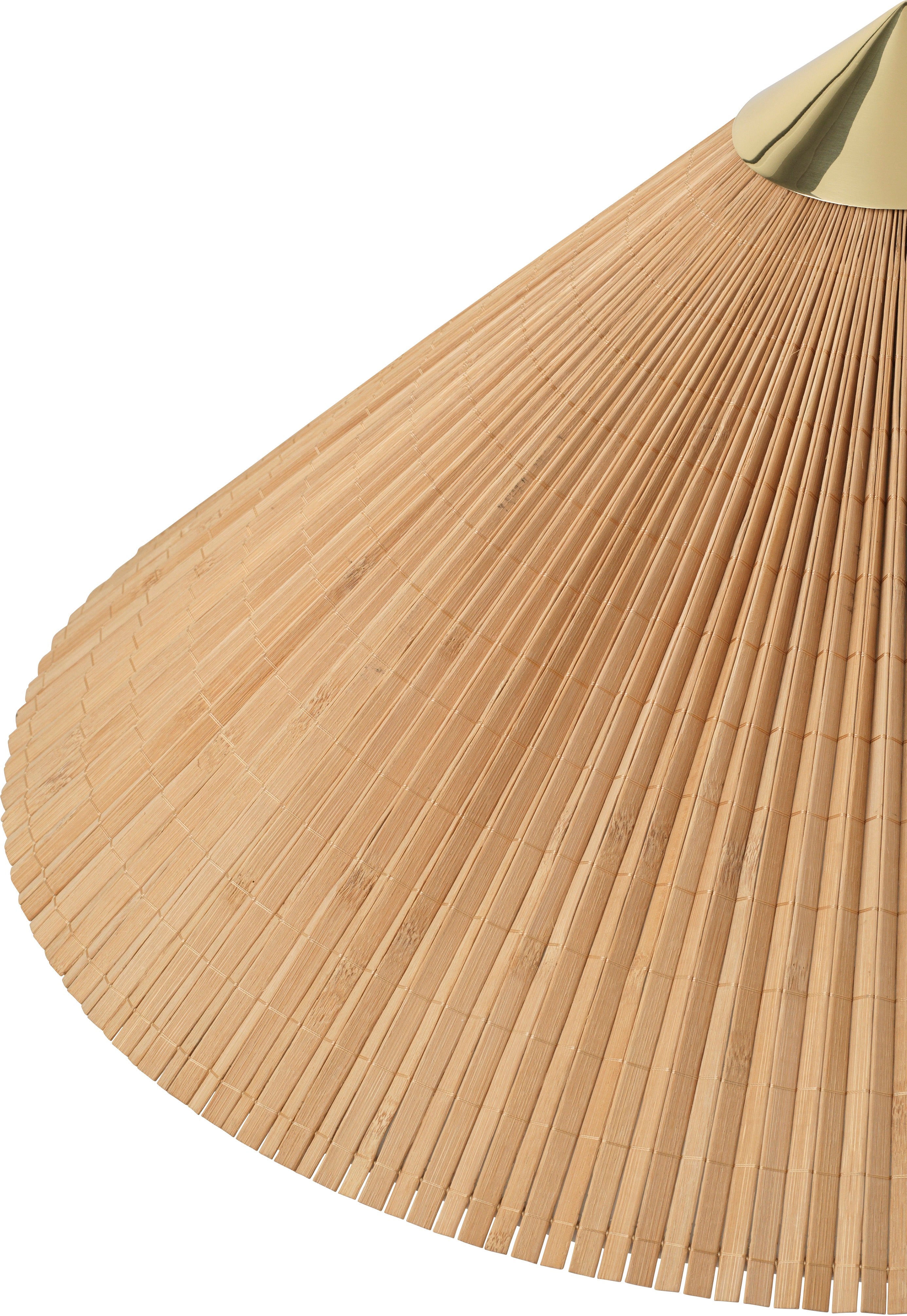 Stehlampe 9602 Messing mit Bambusschirm