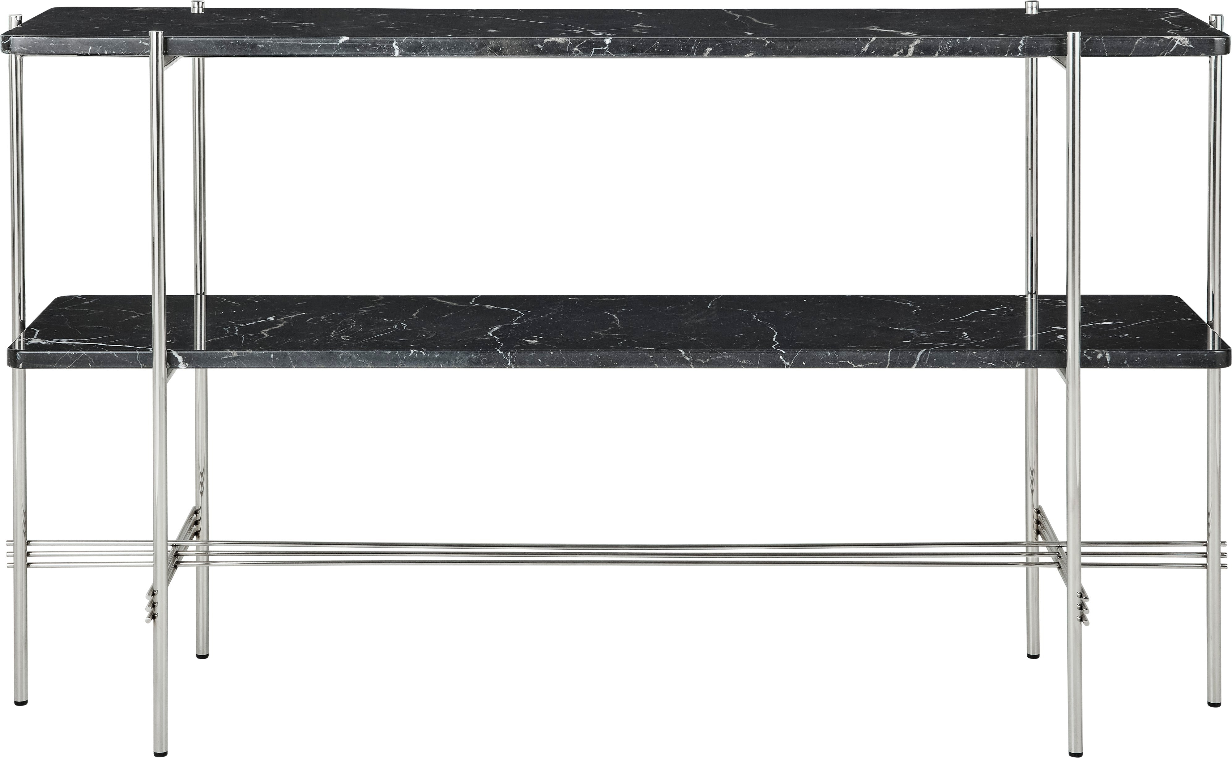 TS console black marble with chrome base