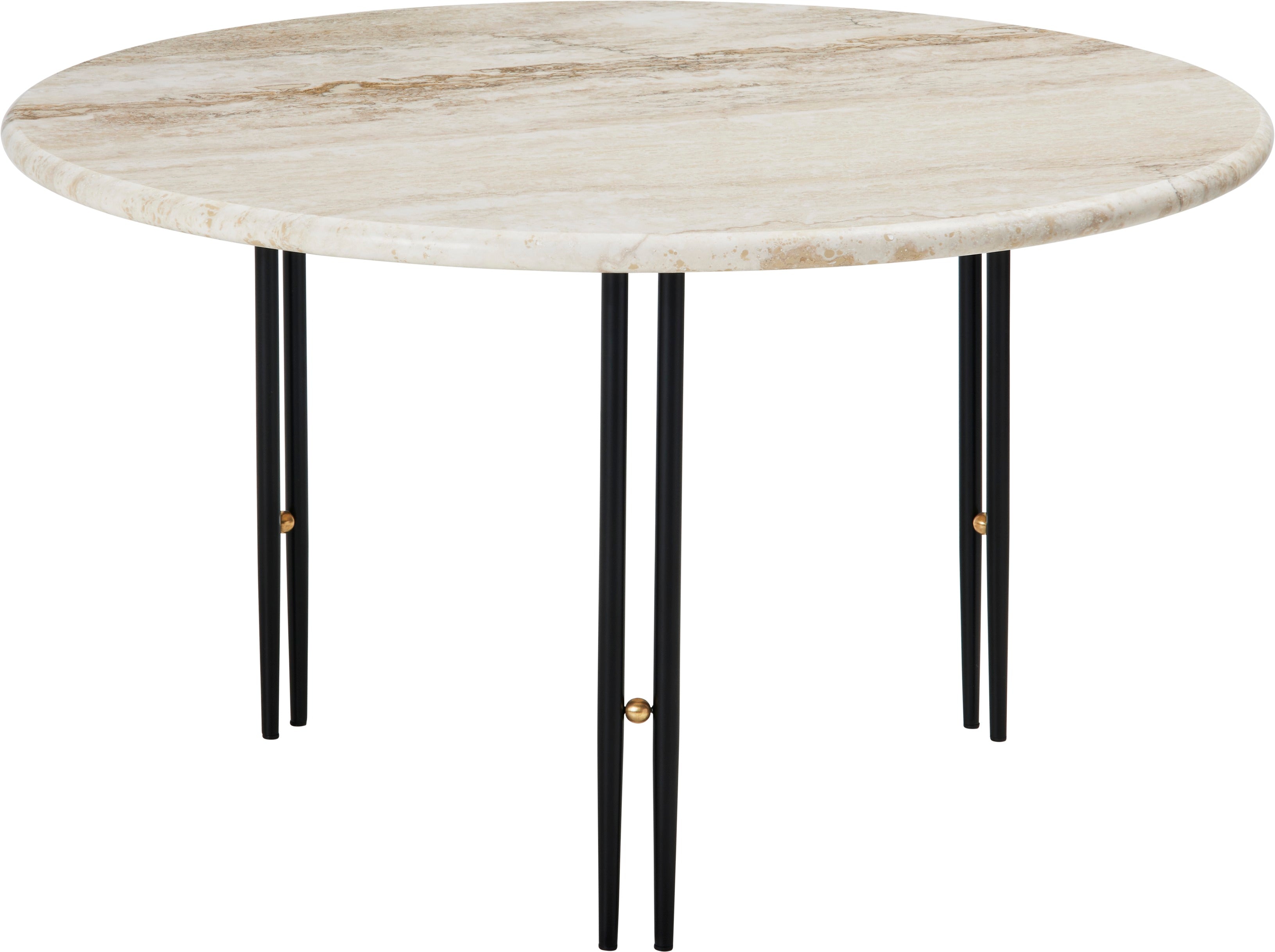 IOI travertine coffee table with black base