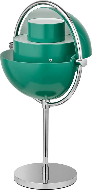 Portable lamp MULTI-LITE bottle green with chrome base