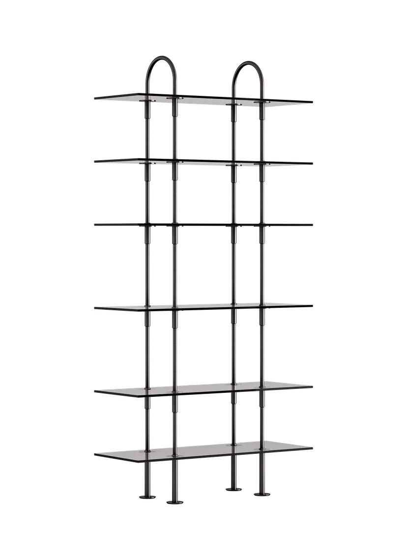 KAST KEEN met rookglas en zwarte messing frame