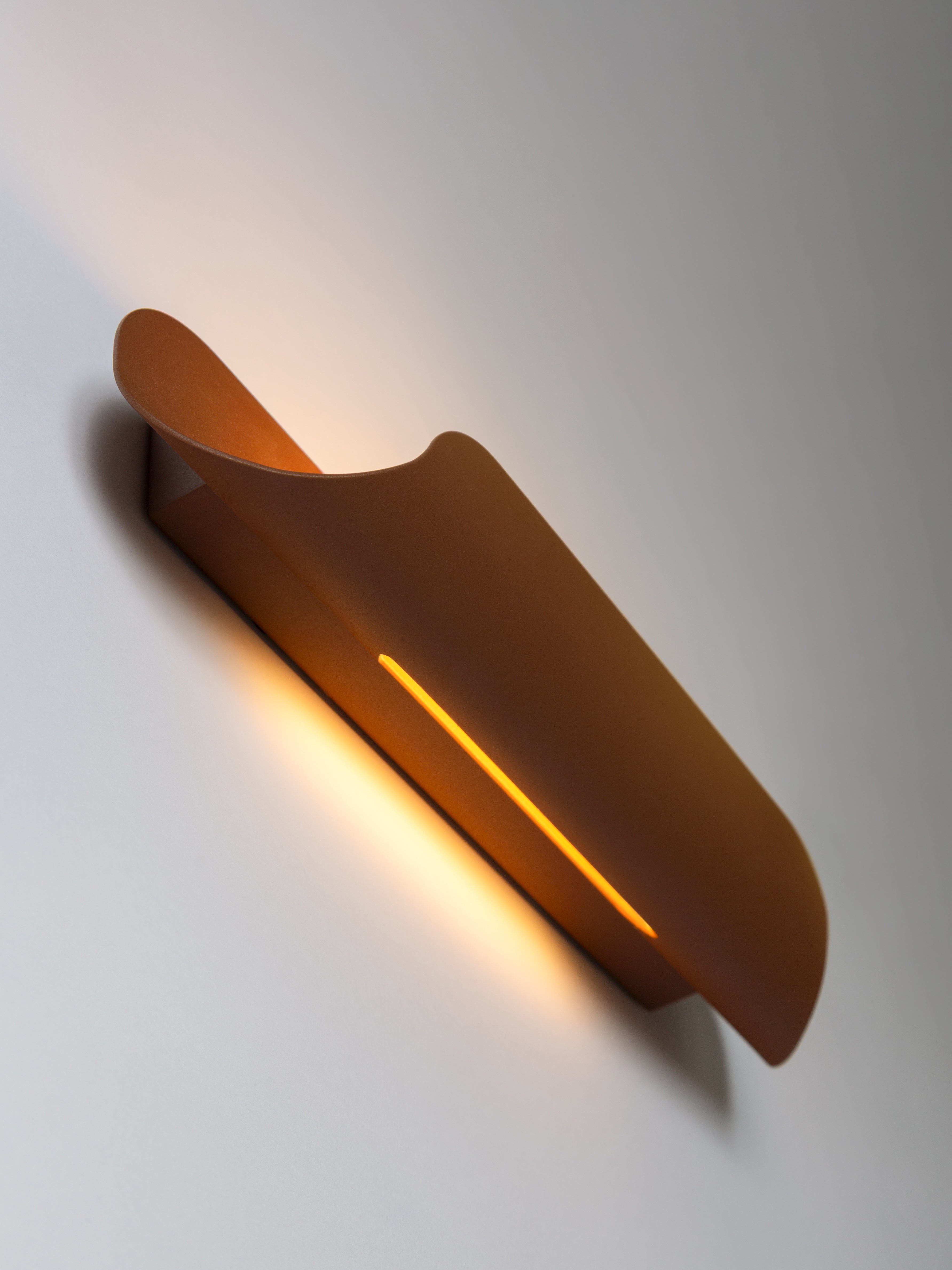 Lampa ścienna ROLL miedziany brązowy