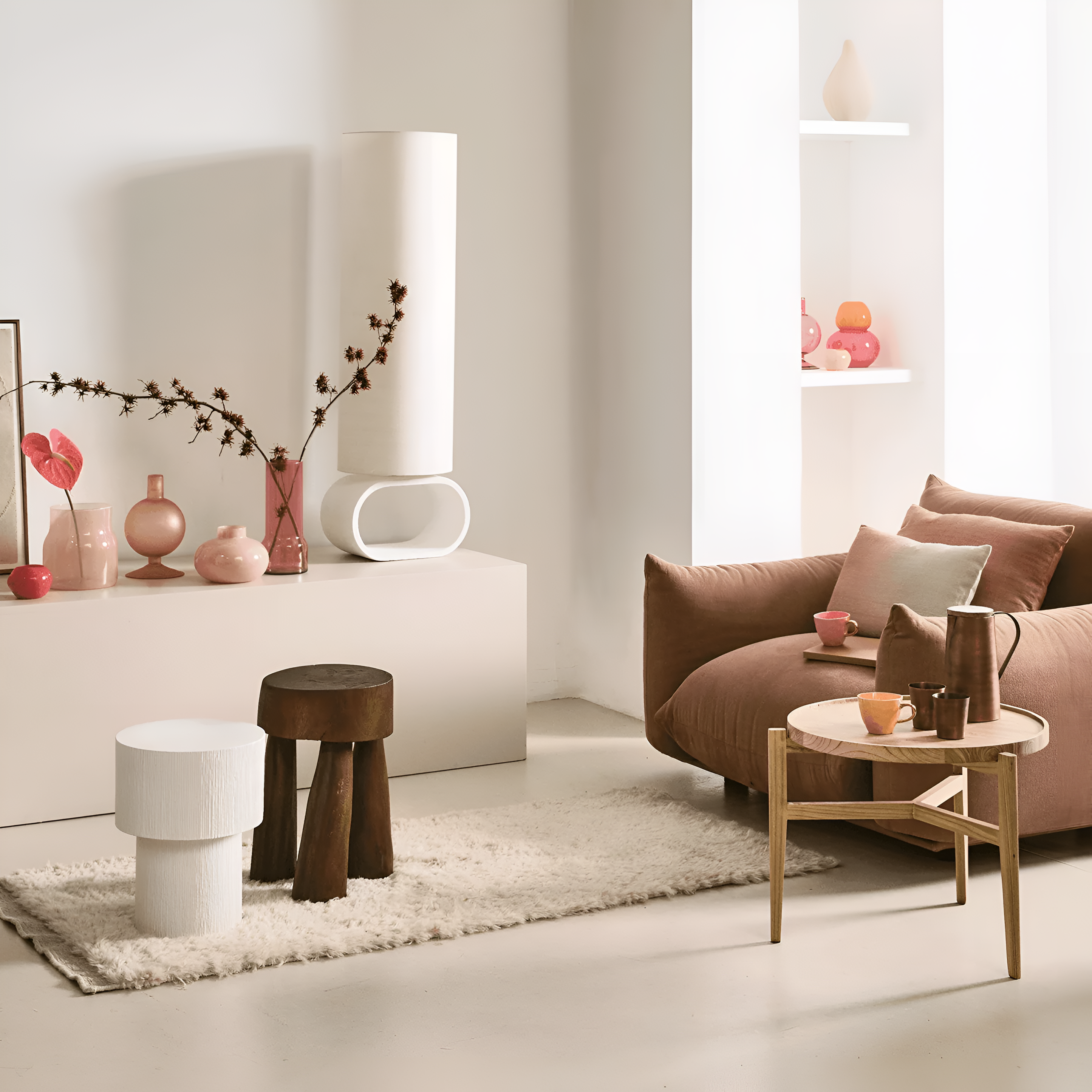 Barletta floor lamp white ceramics