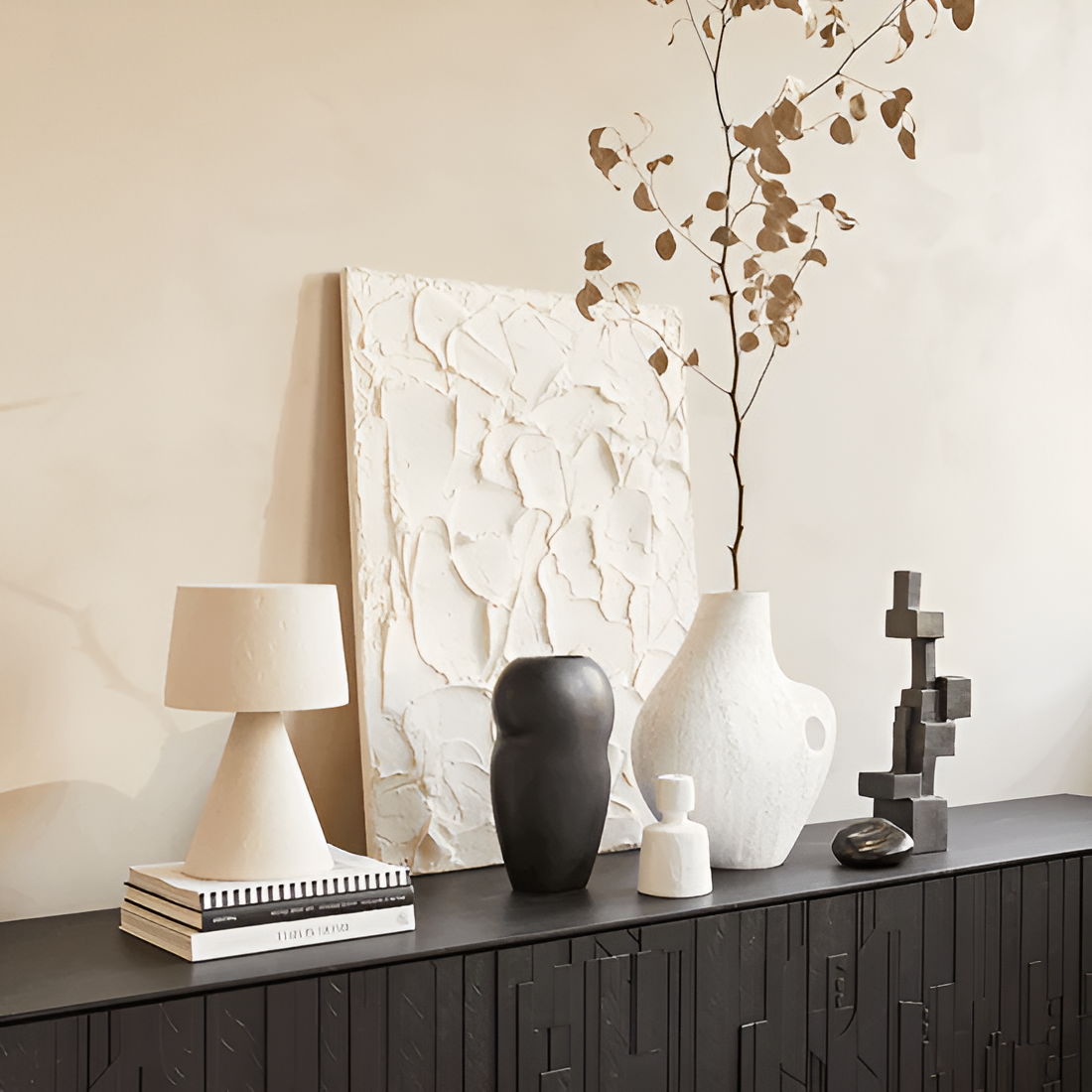 Table lamp Luce cream ceramics