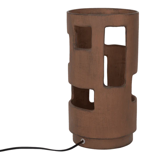 Angola table lamp rusty brown