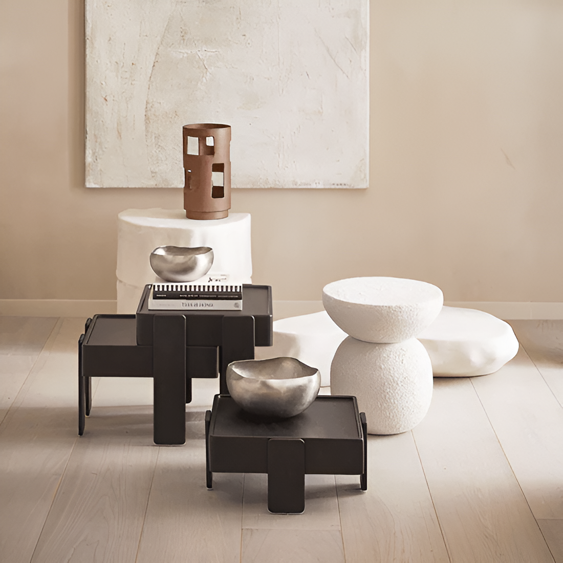 Angola table lamp rusty brown