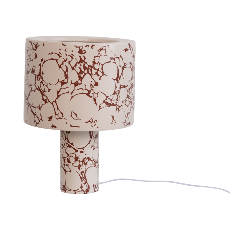 Fluido table lamp cream-brown ceramics