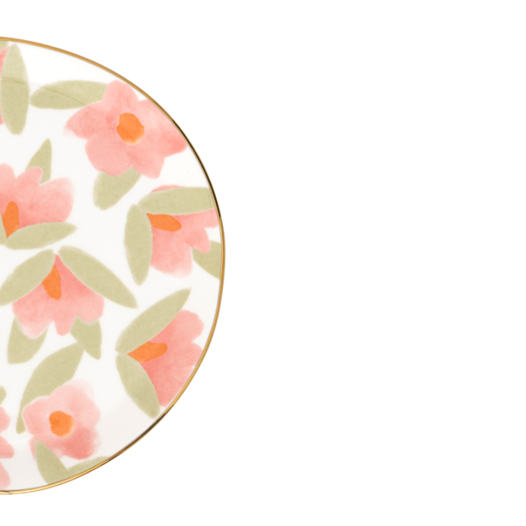 LILJA bord roze bloemenmotief