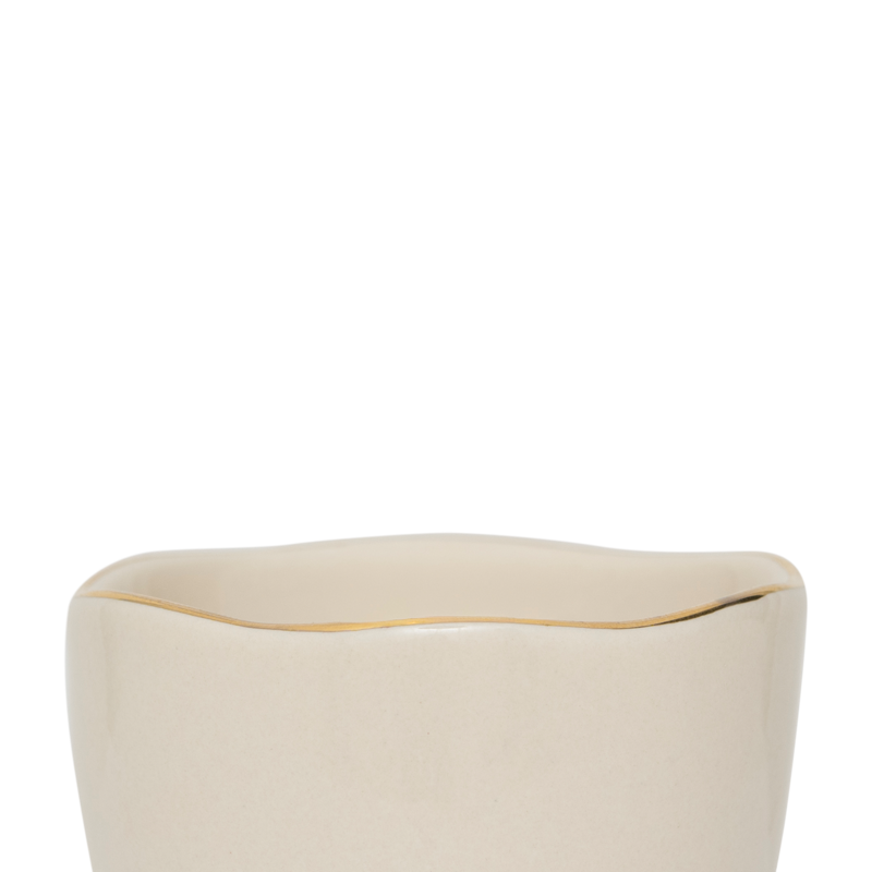 Eierbecher GOOD MORNING creme mit Gold