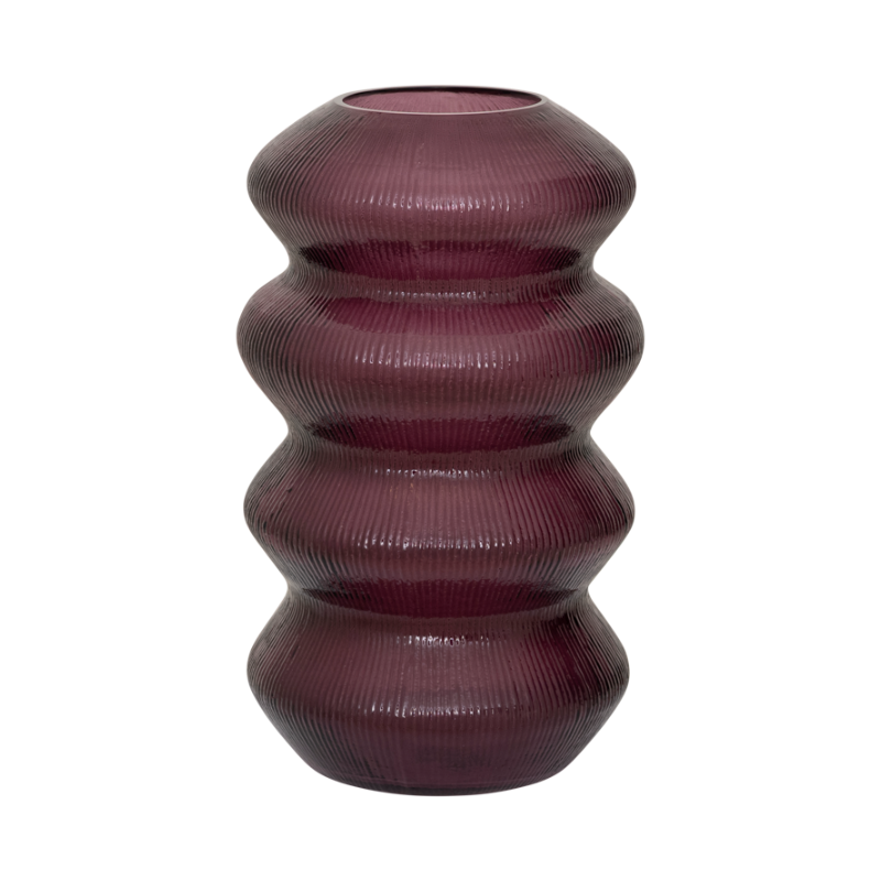 Glazen vaas LILY bordeaux