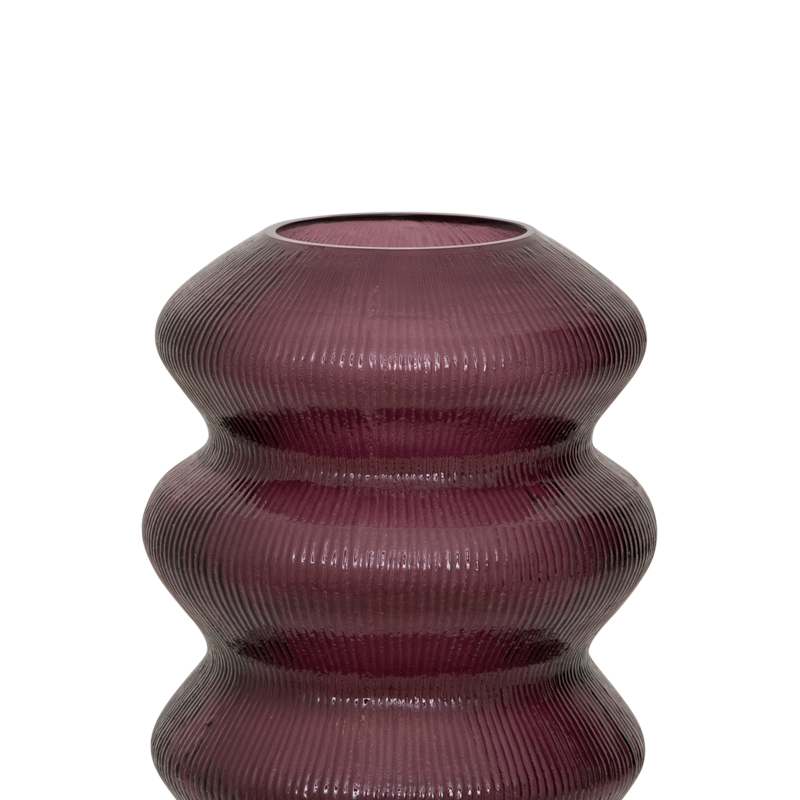 Glazen vaas LILY bordeaux