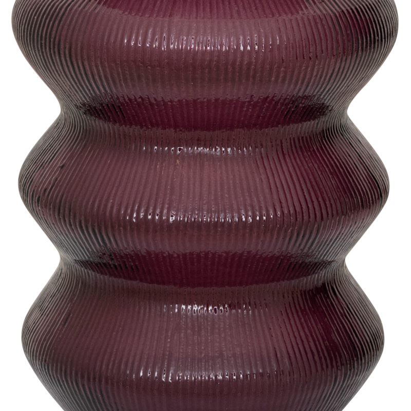 Glazen vaas LILY bordeaux