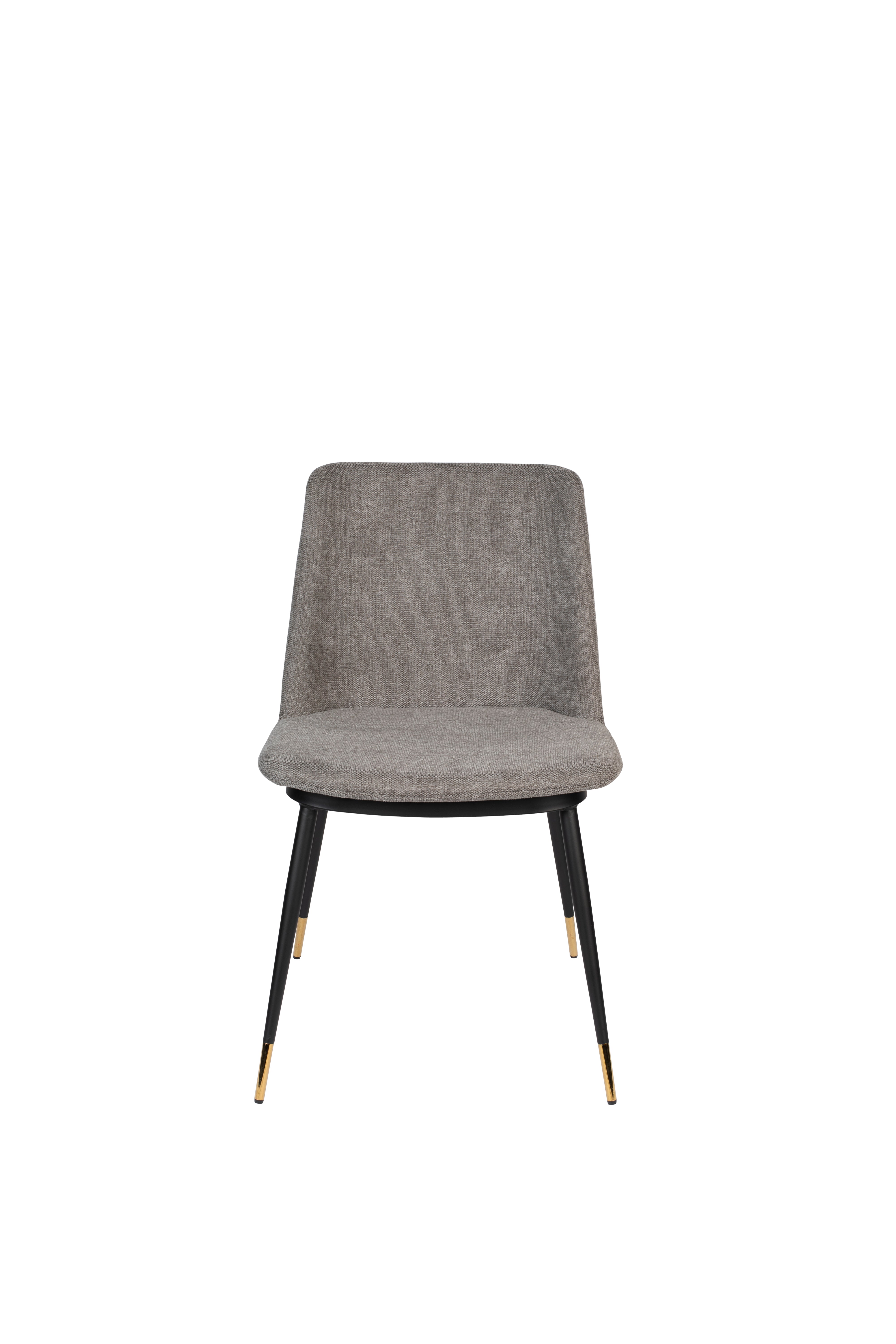 Krzesło LIONEL jasnoszary z czarną podstawą – metal