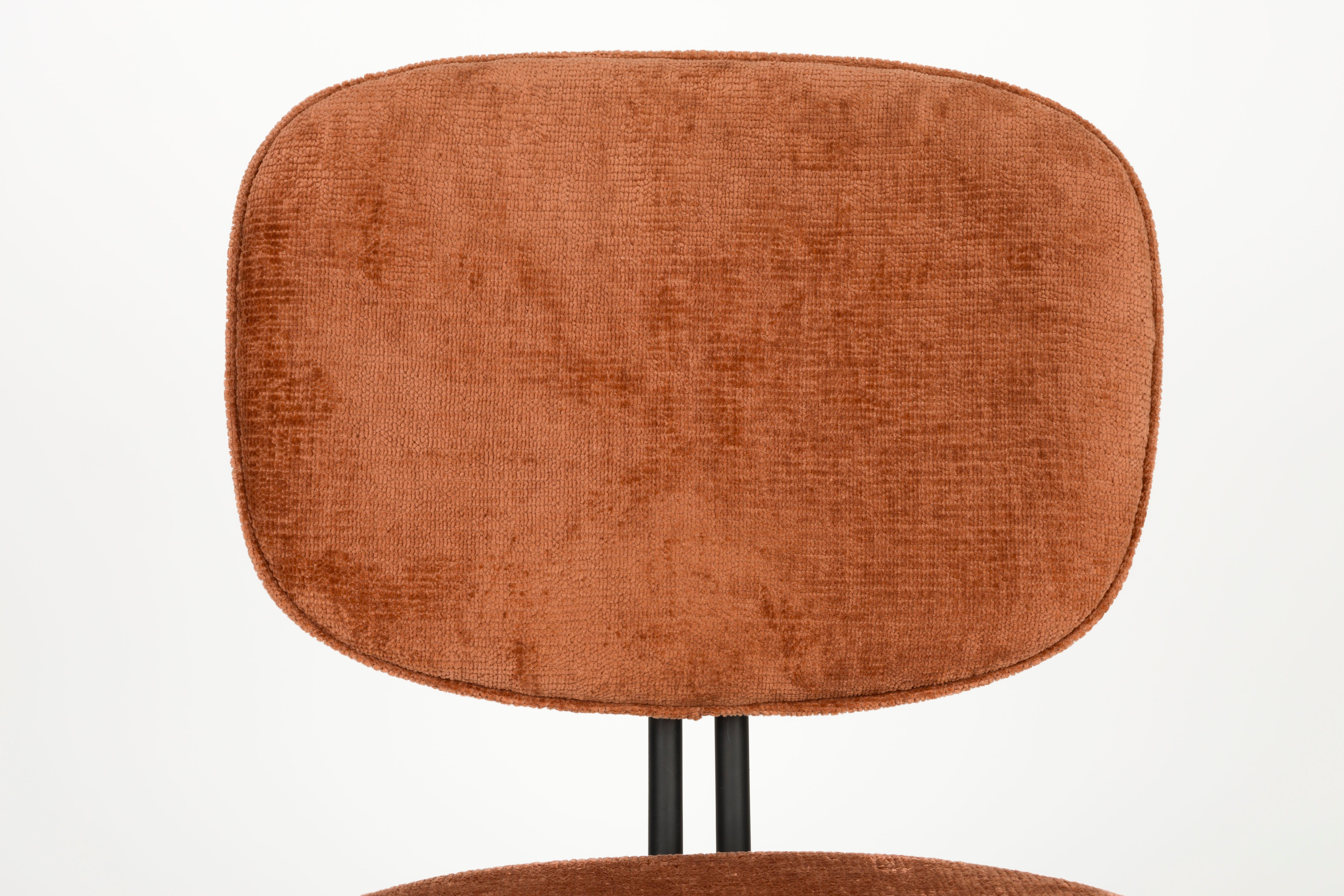 Stoel BOUTON terracotta met zwarte basis