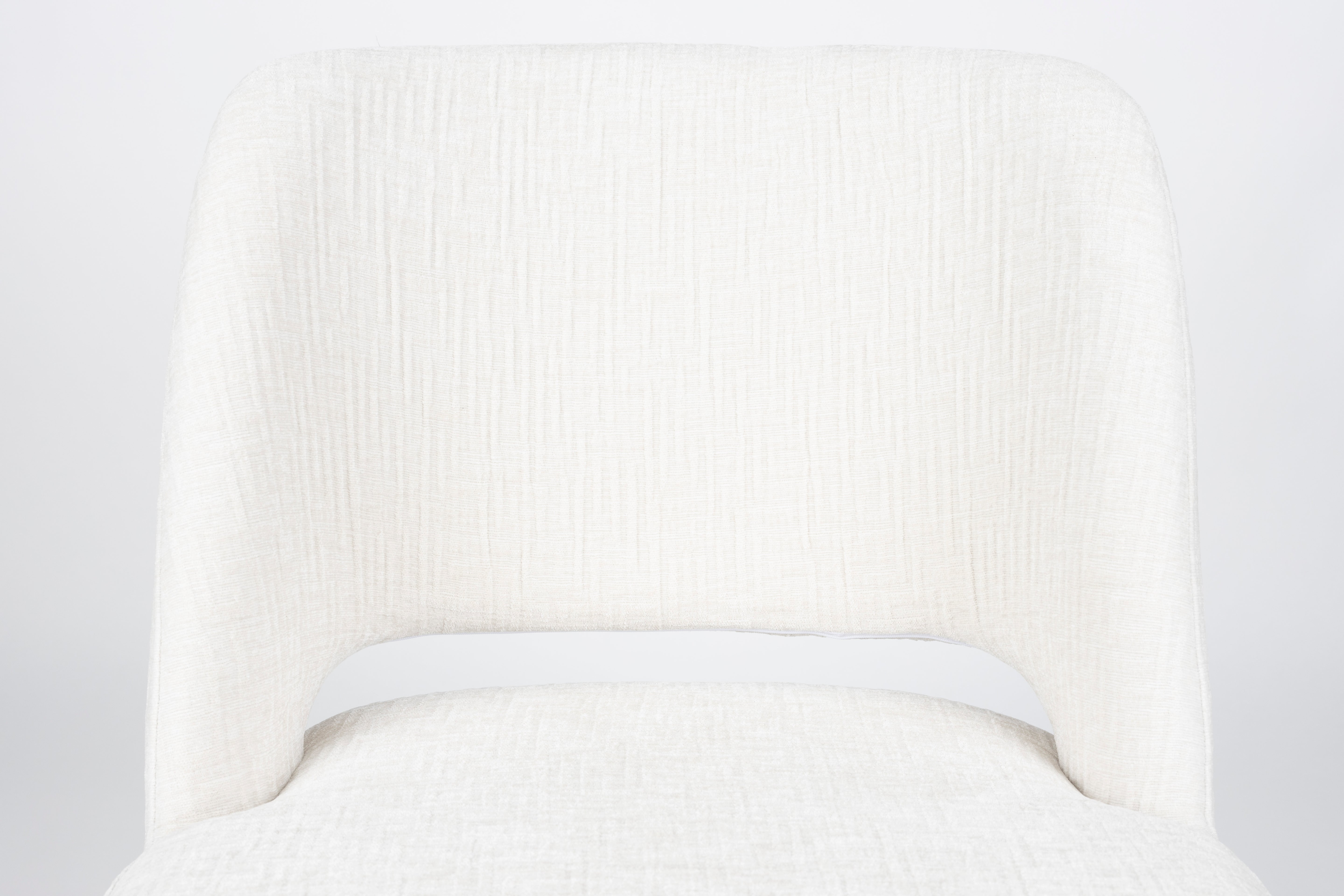 Stuhl YVES weiß mit braunem Gestell