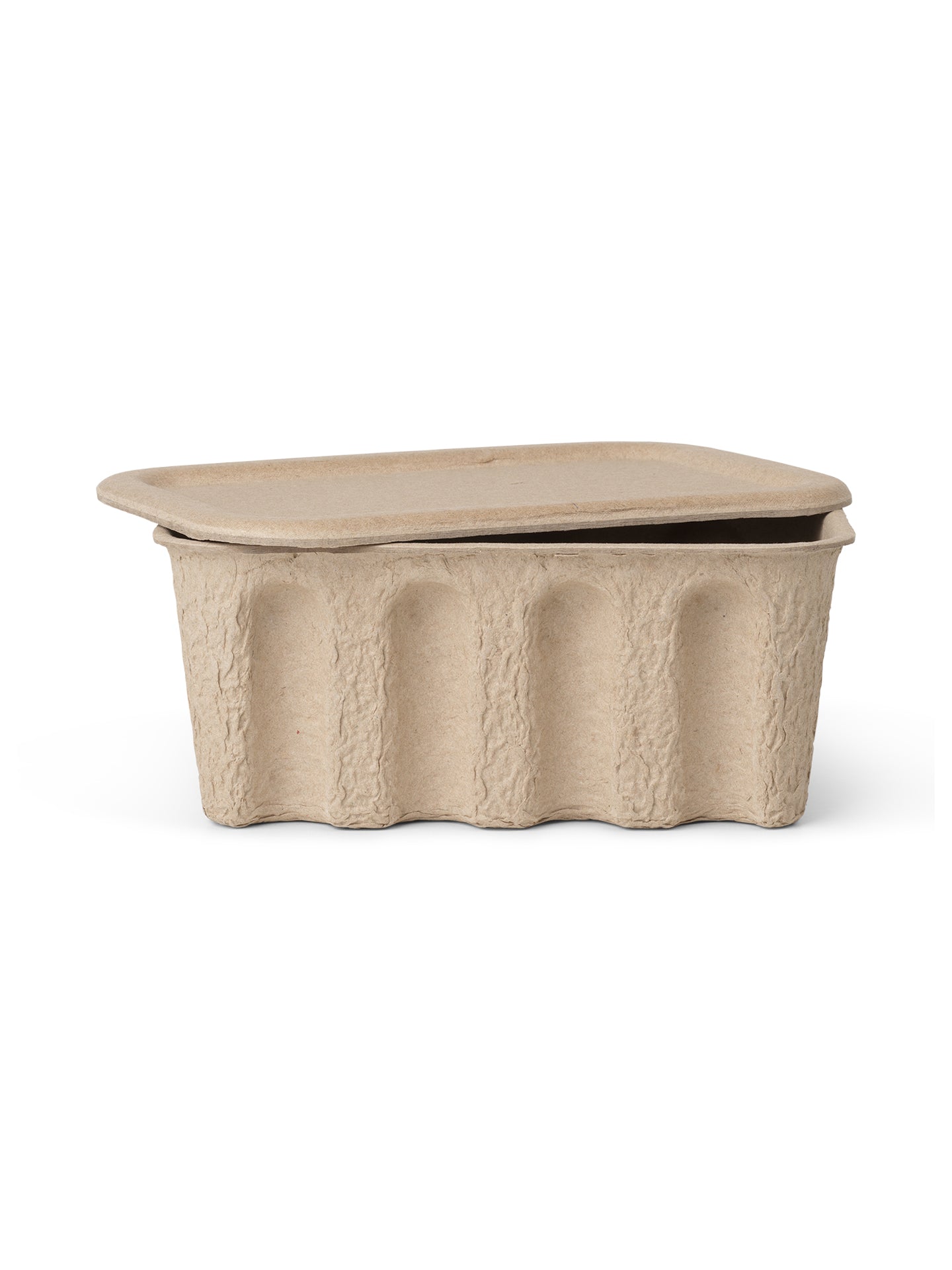 Aufbewahrungsboxen-Set PAPER PULP BOX beige