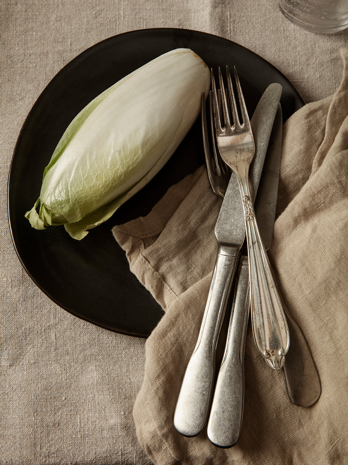 Set van LINEN servetten zandkleurig