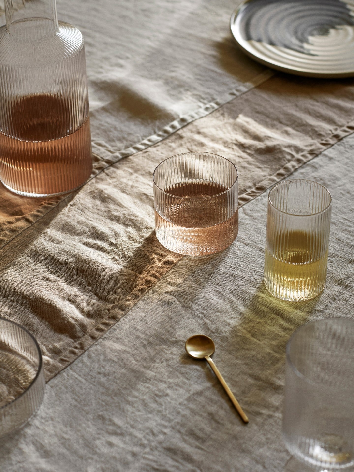 Set van glazen RIPPLE VERRINES handgeblazen glas