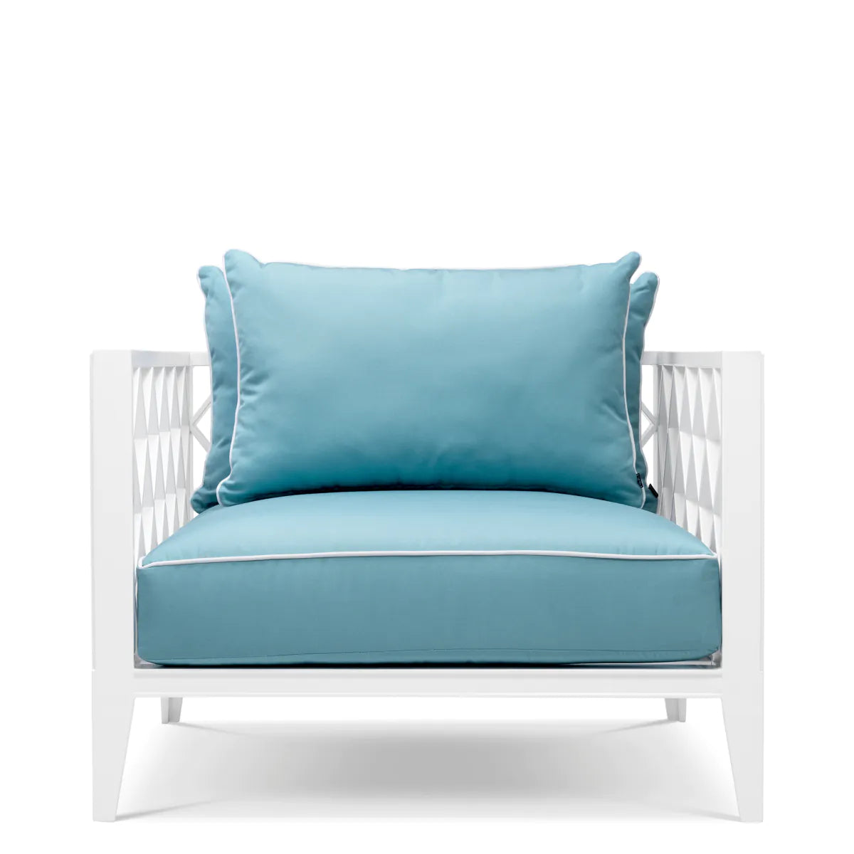 Buitenstoel OCEAN CLUB wit met blauw