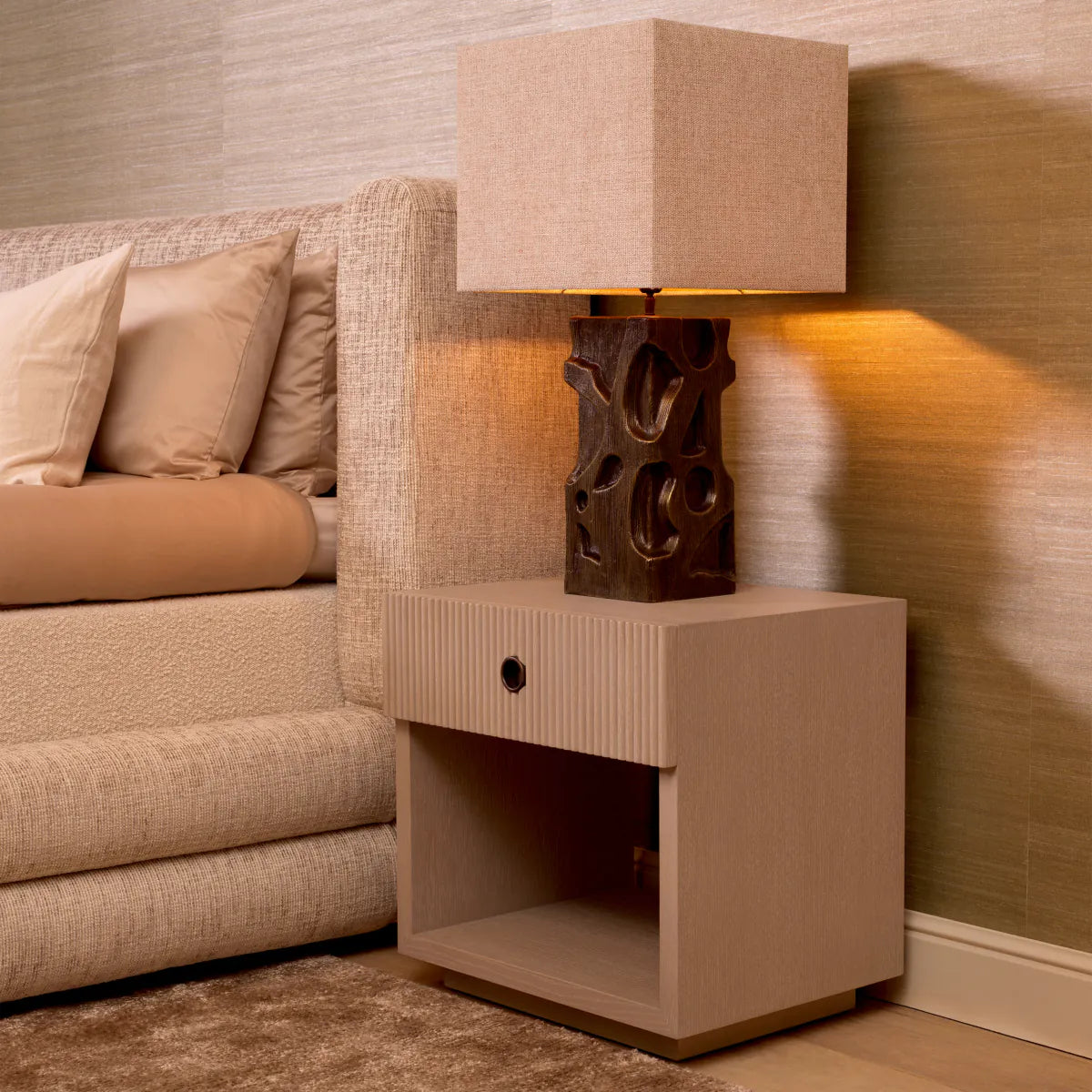 Nachtkastje DIMITRIOS licht eikenfineer