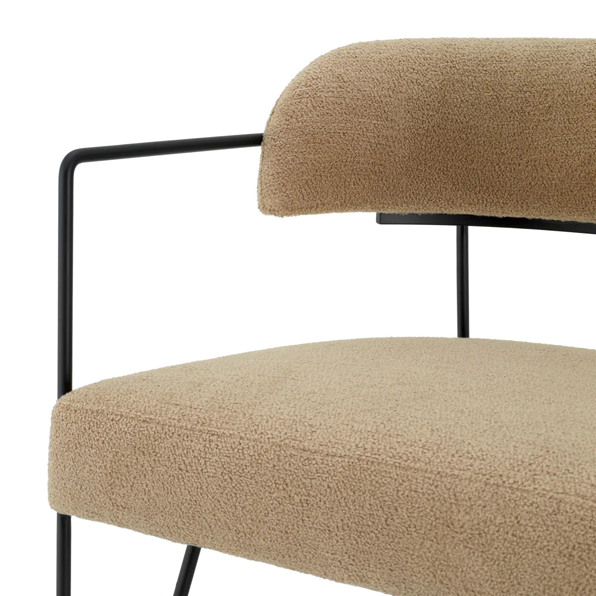 GIUSEPPE Chair beige with black base