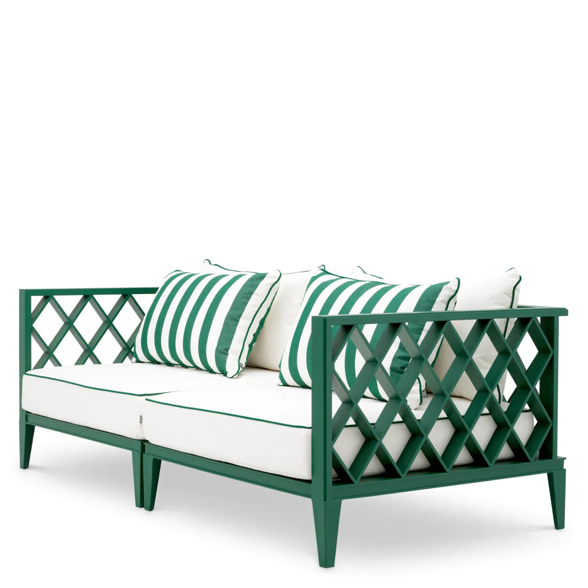 2-seater outdoor sofa OCEAN CLUB green with broken white