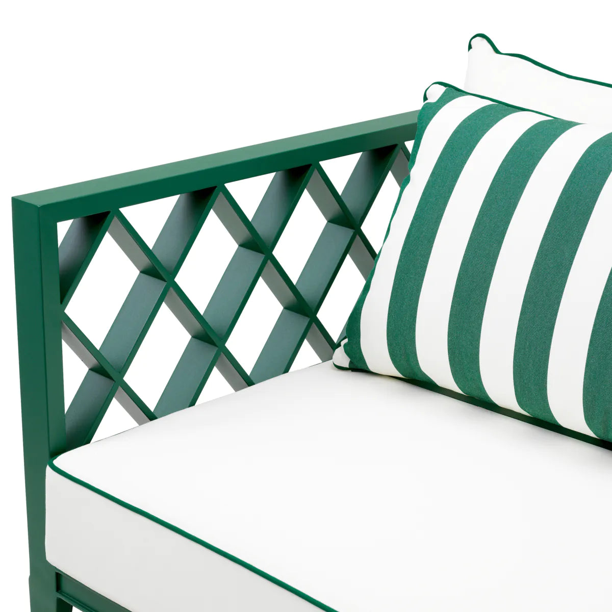 2-seater outdoor sofa OCEAN CLUB green with broken white