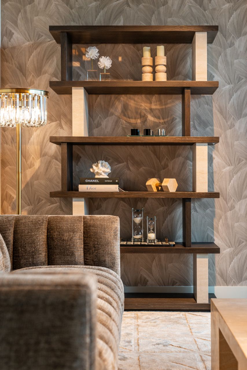 Vloerlamp DAGMAR glas met zwarte voet