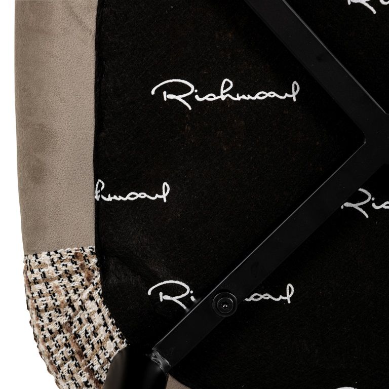 Barhocker TABITHA beige mit schwarzem Fuß