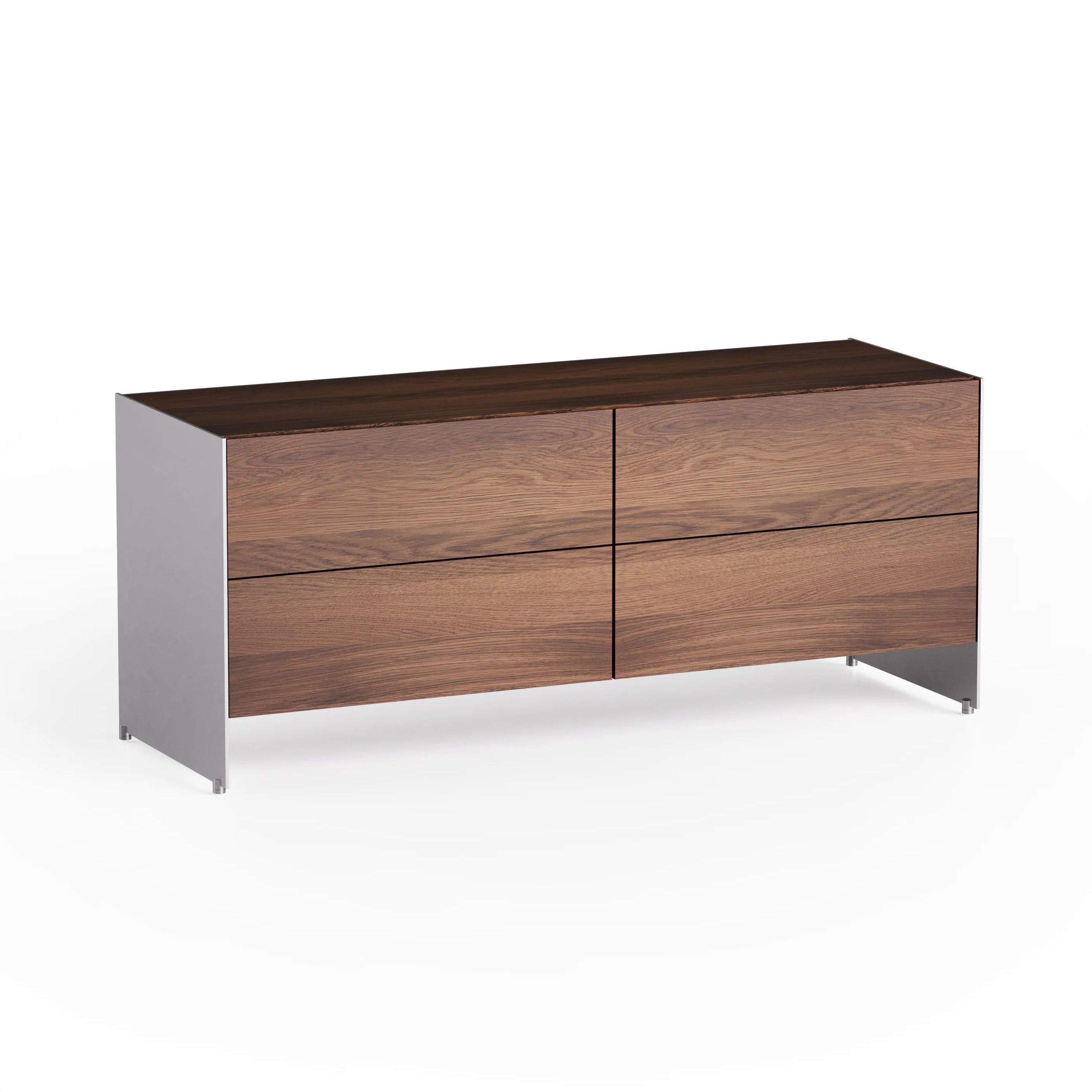 ALOOX Cabinet 120 Dark Oak Wood with Aluminum Finish